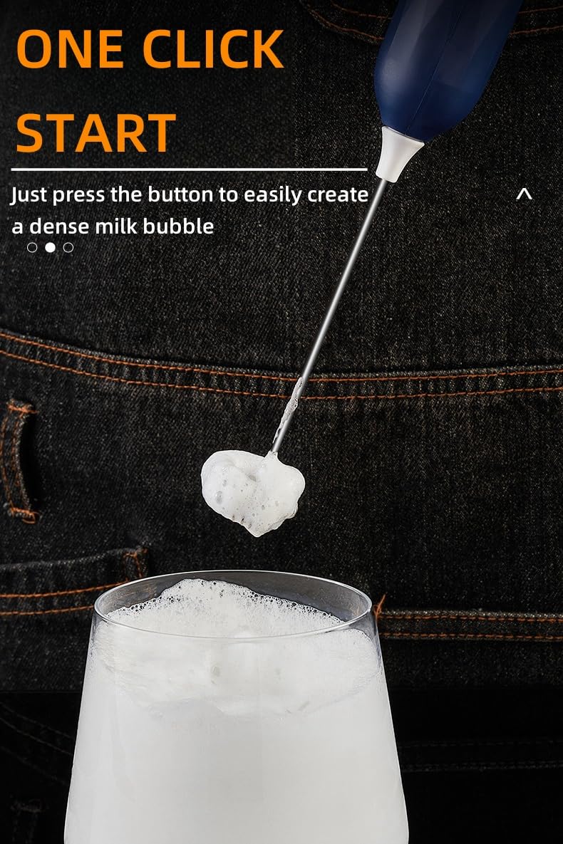 Taolivingmart Immersion Blender Handheld, 2-In-1 Hand Blender Electric With Usb Rechargeable 3 Speeds, Stainless Steel Blade Stick Blender With Whisk, For Coffee Latte,Hot Chocolate, Egg (Khaki)