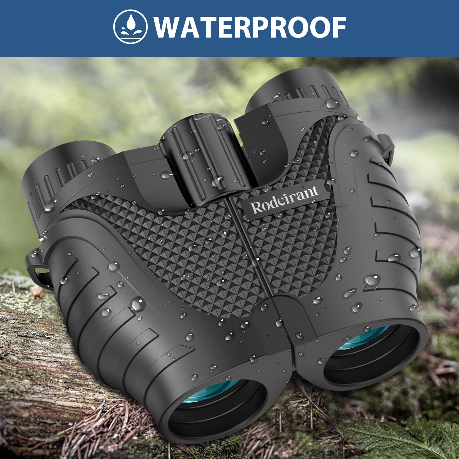 Rodcirant Binoculars 15X25 For Adults,Waterproof Durable & Clear Binoculars With Low Light Night Vision For Sightseeing,Concerts And Bird Watching