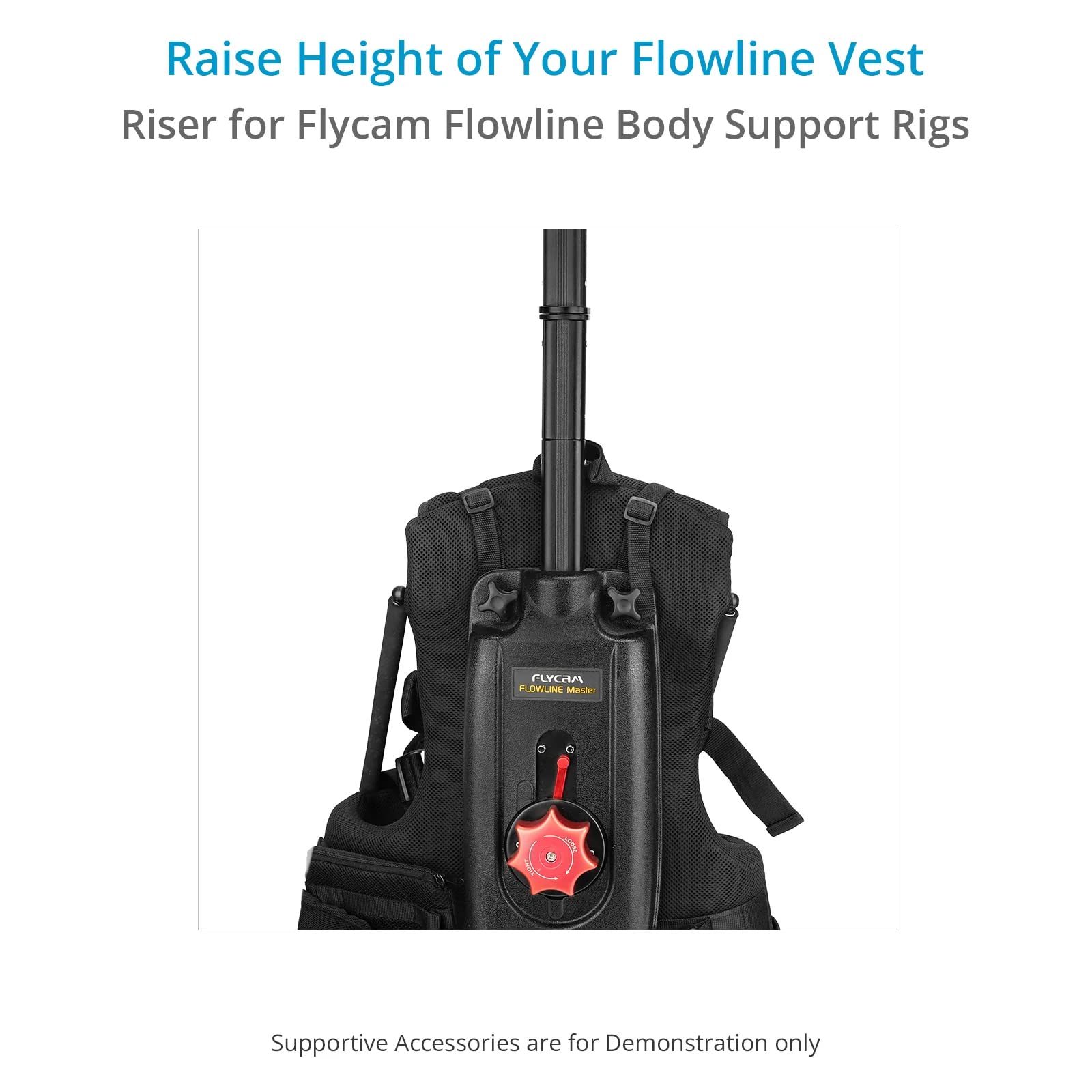 Proaim Flycam Height Riser For Flowline Body Support Rigs For Camera & Gimbals. Vertical Extension Up To 4 Inches. (Fln-Hr-4)