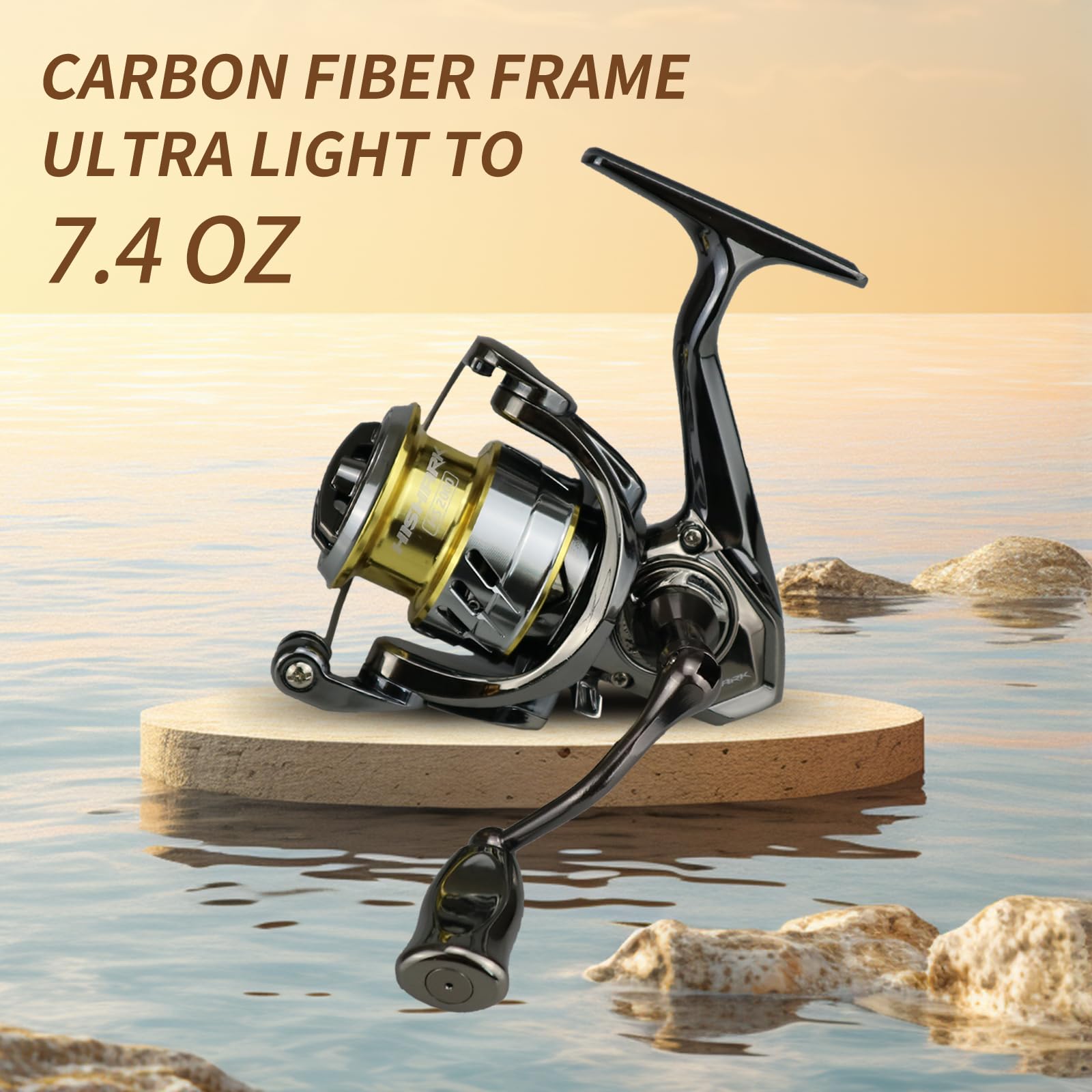 Hishark Fishing Reel Spinning Reels, 5+1 Ball Bearings,6.2:1 Gear Ratio,Hs 2500 Series, Ultra Smooth/Ultralight Perfect For Fishing