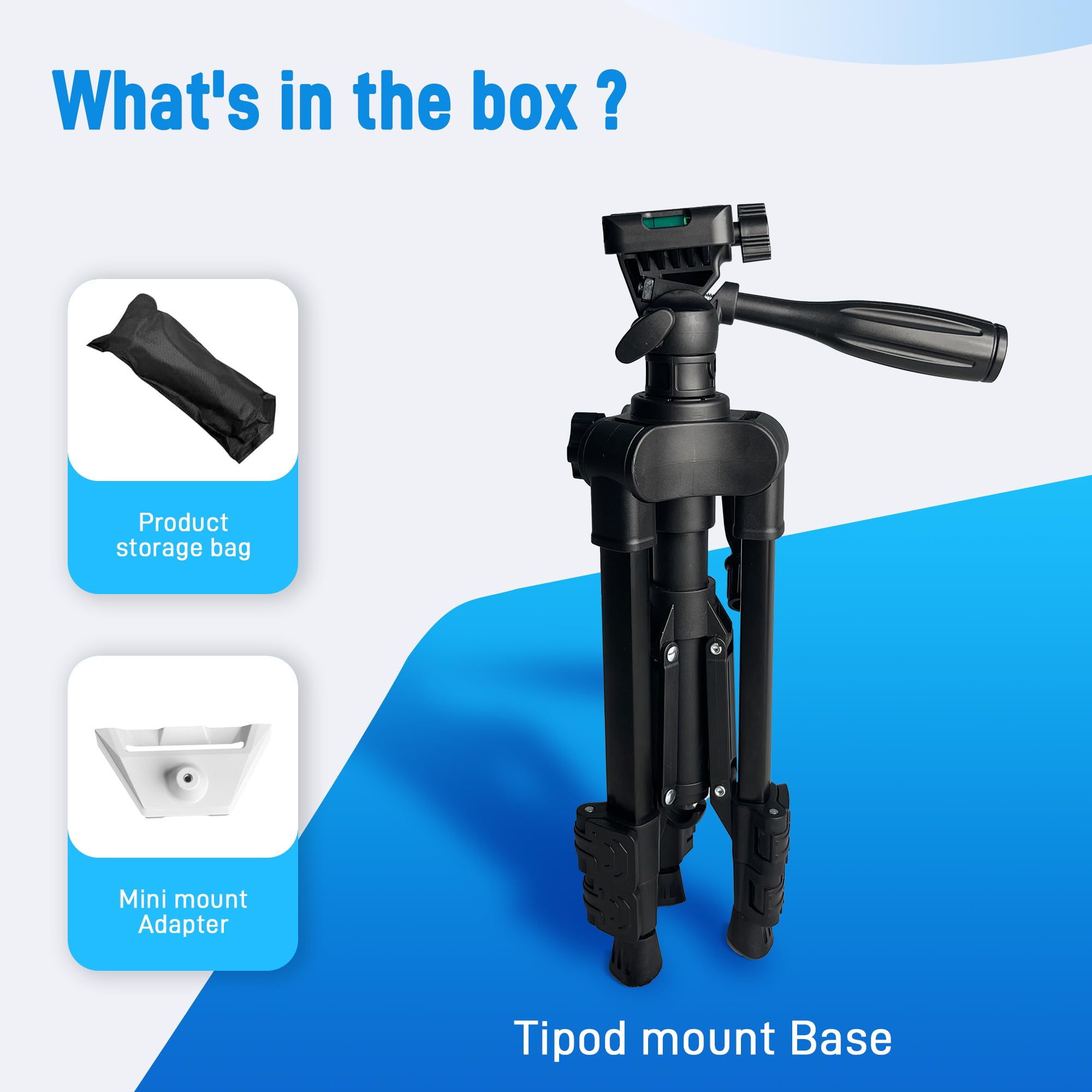 Khfgds Starlink Mini Tripod Mount With Adapter, 3-Level Adjustable Height, 360° Tilt, Compatible With Starlink Mini Stand Mounting Kit