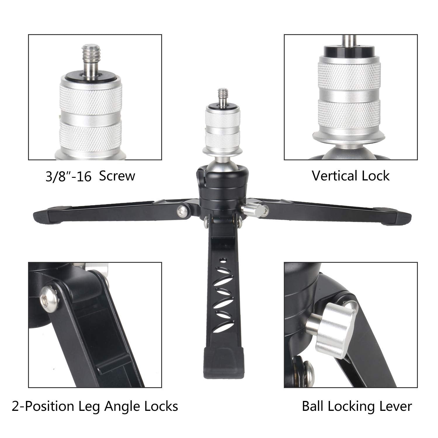 Cayer Cf2451 Carbon Fiber 67 Inches Professional Video Tripod Kit With Sv5 Monopod Feet