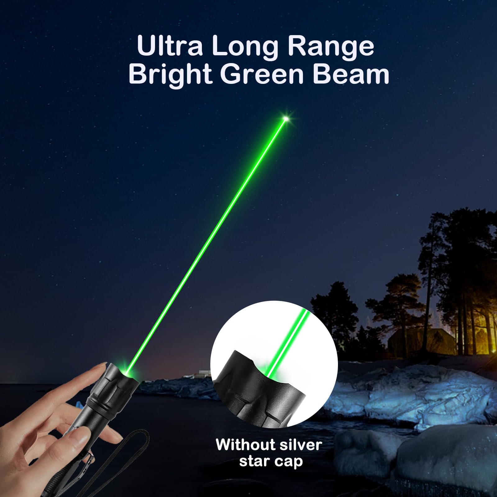 Leteapii [2 Packs] Green Light Handheld Flashlight Rechargeable, Long Range Adjustable Focus Utility Beam For Outdoor Journeys, Camping, Presentations, Tv/Led/Lcd Screens, And Stargazing