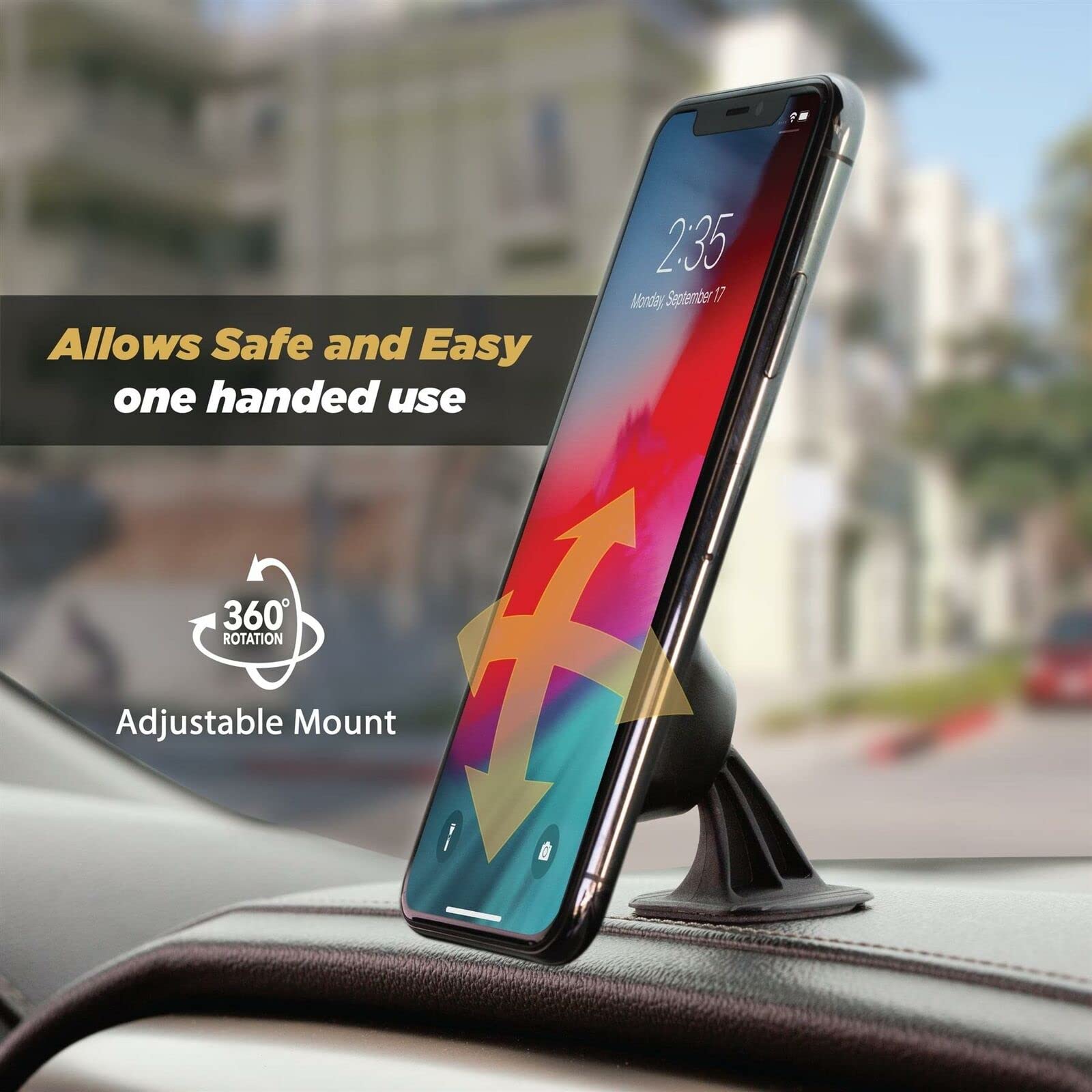 Scosche - Magicmount Select Car Phone Holder Magnetic Dashboard Phone Holder Standard & Short Base For Smartphone & Iphone All Models