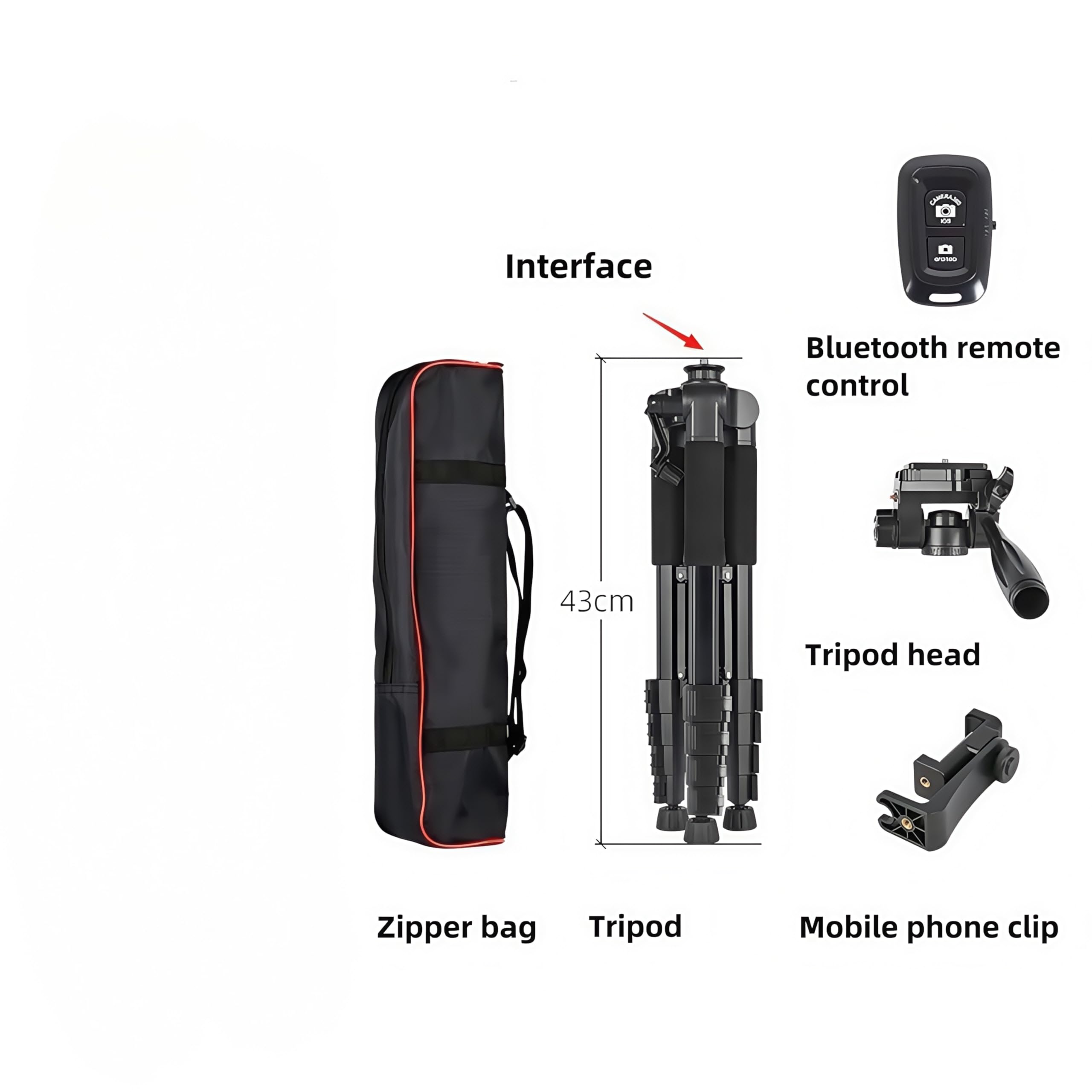 Svylthorix Tripod, 5-Section Design, Three-Dimensional Angle Adjustment, Versatile Compatibility, Camera Support, Spotting Scope Support, Smartphone Holder, Lightweight And Portable, Bluetooth Remote