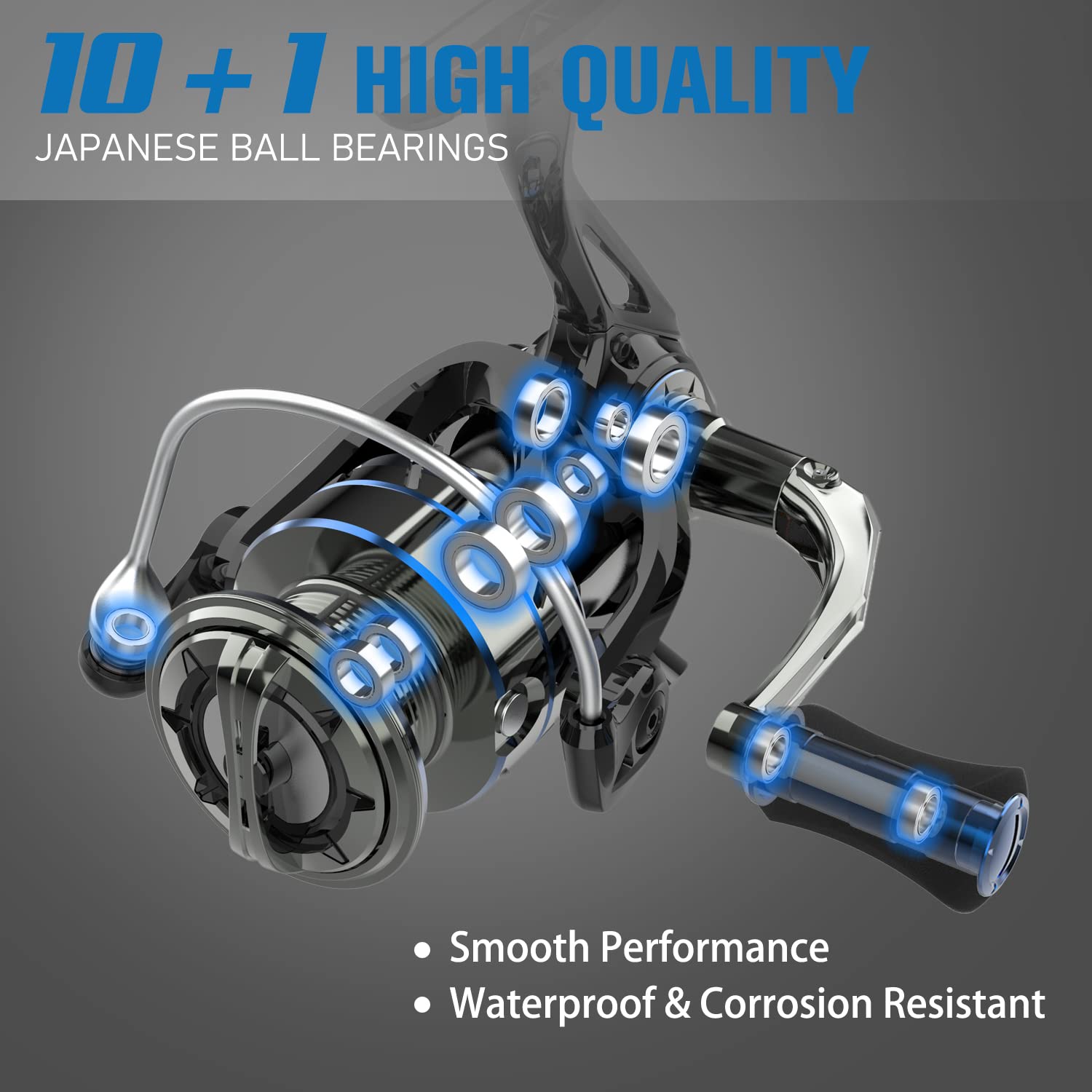 Tempo  Apex Spinning Reel, Ultralight Premium Magnesium Body, Super Smooth Fishing Reel 10 + 1 Bb, Powerful And Durable Reel Strong 39Lb Max Carbon Fiber Drag