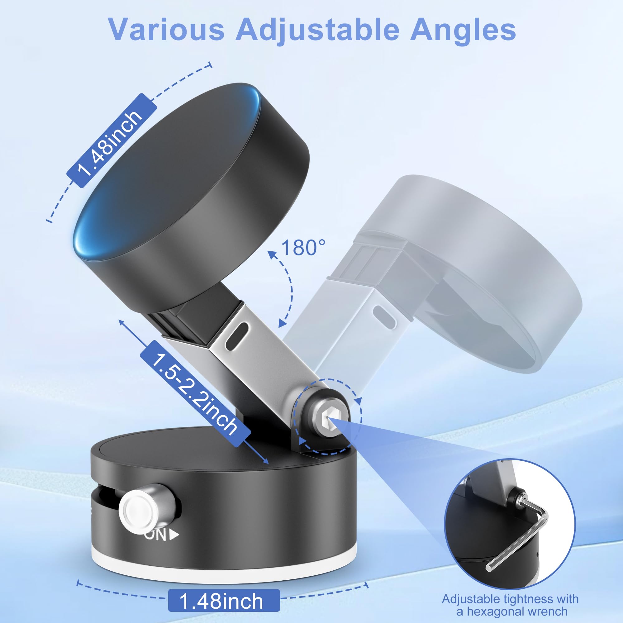 Get Magnetic Phone Holder For Car, 360° Position Suction Cup Phone Mount, Foldable Vacuum Magnetic Phone Stand For I-Phone 16/15/14/13/12 All Phones