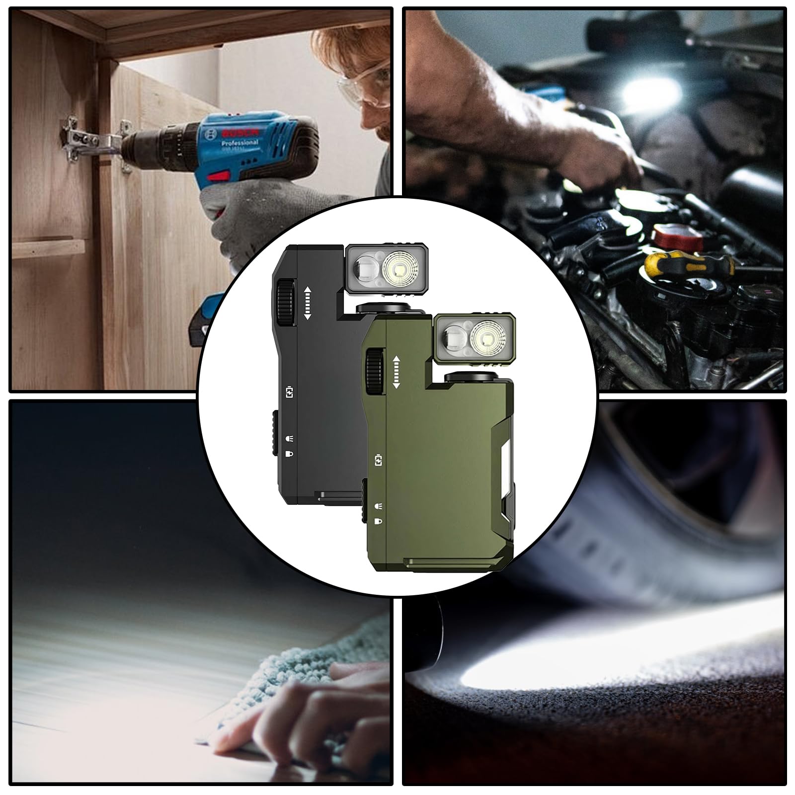 Donyanese G5 Edc Flashlight 400 Lumens, Super Bright 3 Modes Edc Flashlight, Rechargeable Mini Flashlight With Magnet, Mini Portable Design For Outdoor (Black)