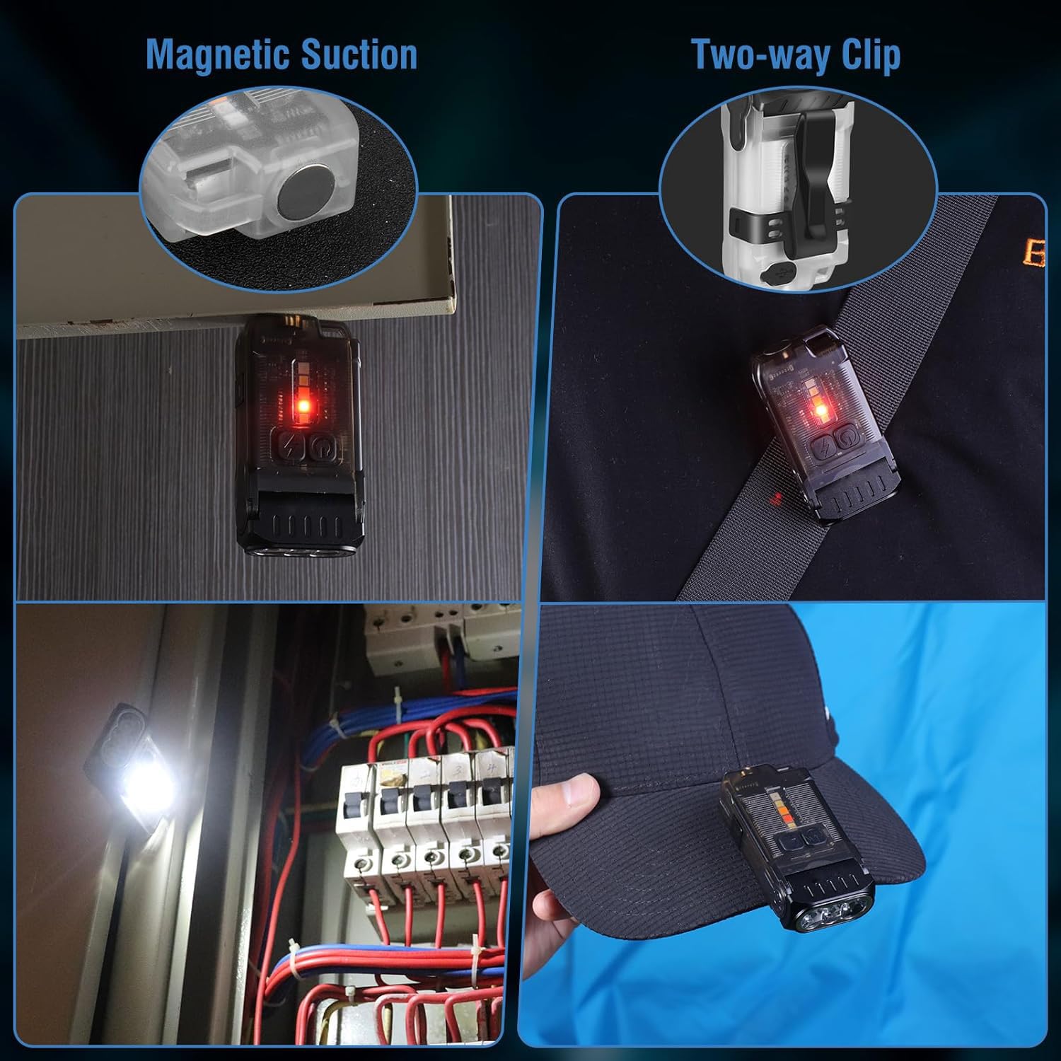 Lechou V15 Cob Rechargeable Work Light, Mini Led Keychain 1200 Lumens 10 Modes Edc Flashlight, Outdoor Flashlight As Signal Light, For Halloween, Thanksgiving And Christmas (Black)