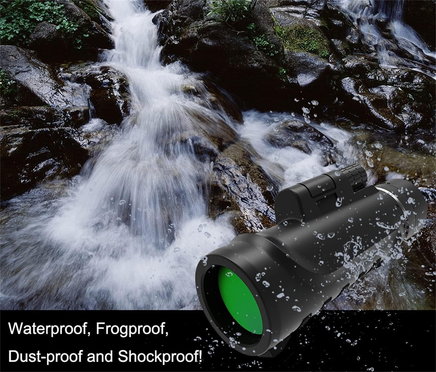 Moonshinestillpro Monocular Telescope 16X52 High-Power Monocular Telescope With Smartphone Tripod, Portable Bag - Ideal For Bird Watching, Hunting, Hiking, Camping - Large Vision