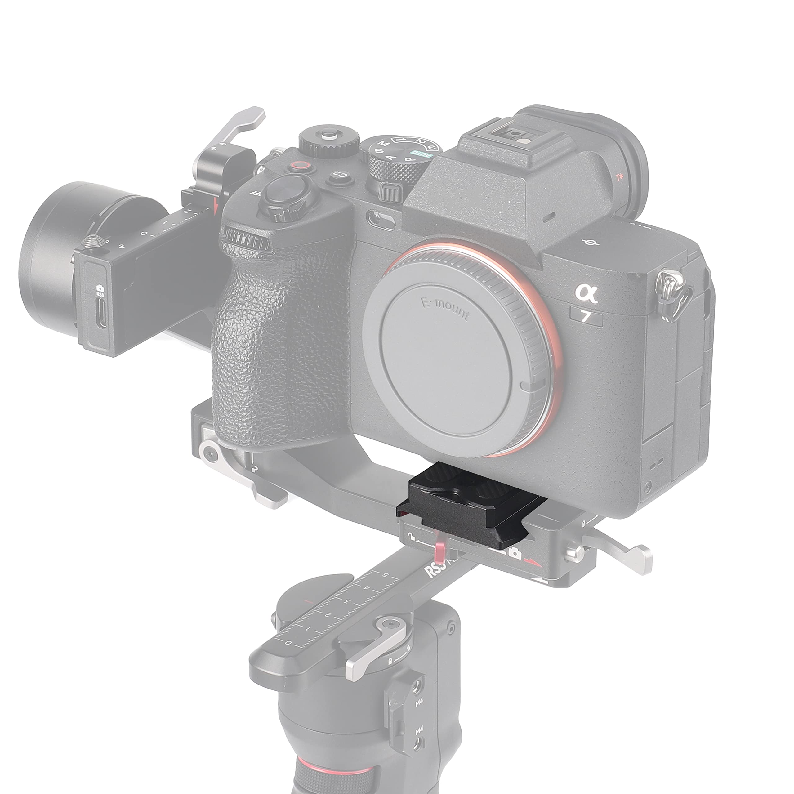 Fotga Rs Upper Camera Quick Release Plate For Dji Ronin Rs3 / Rs 3 Mini/Rs 3 Pro/Rs 2 / Rsc 2 / Rs 4 / Rs 4 Pro/Rs 4 Mini Gimbal Stabilizer Dslr Mirrorless Camera Compatible Arca Swiss Tripod
