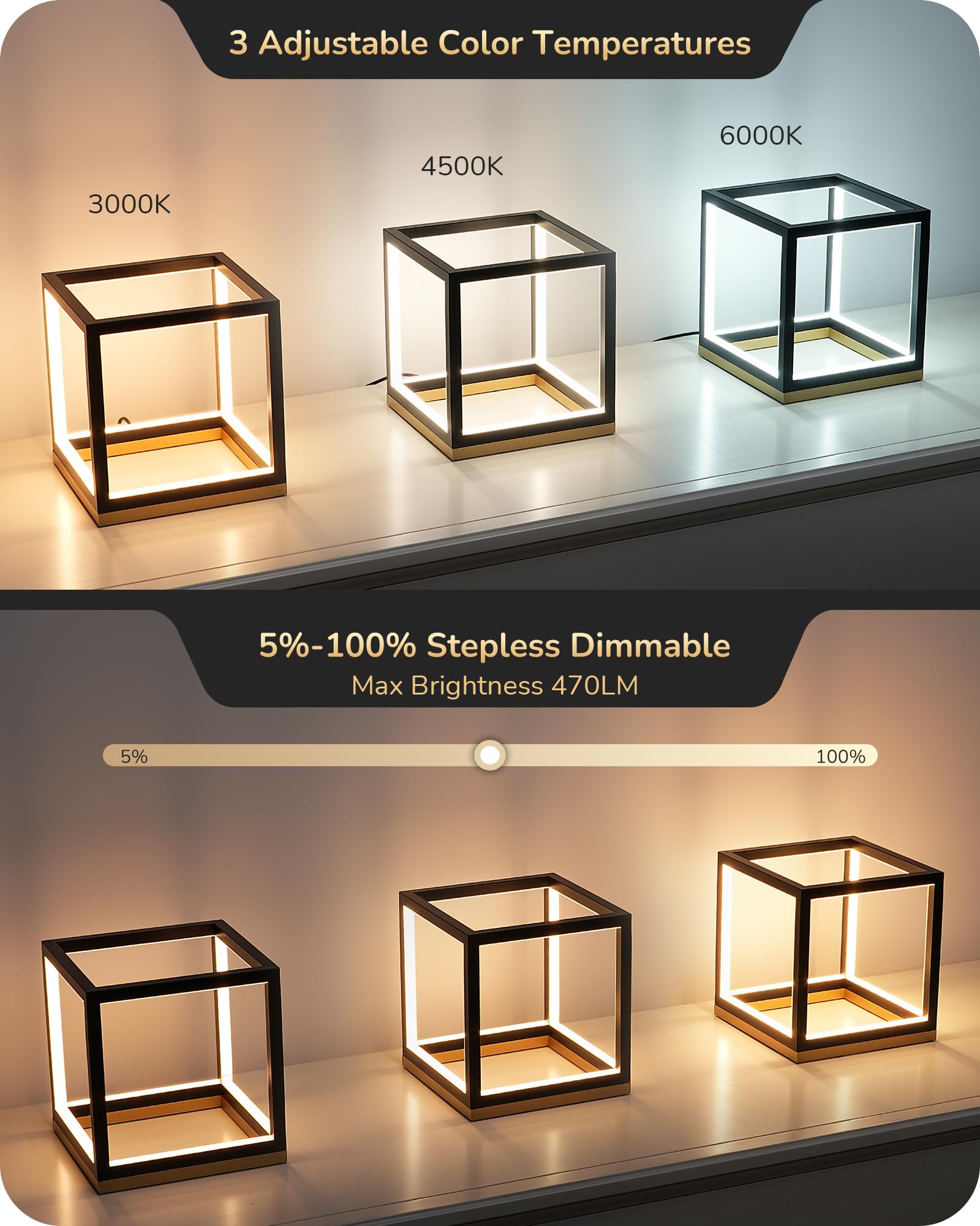 Edishine Modern Led Table Lamp Hltl02Vy12R
