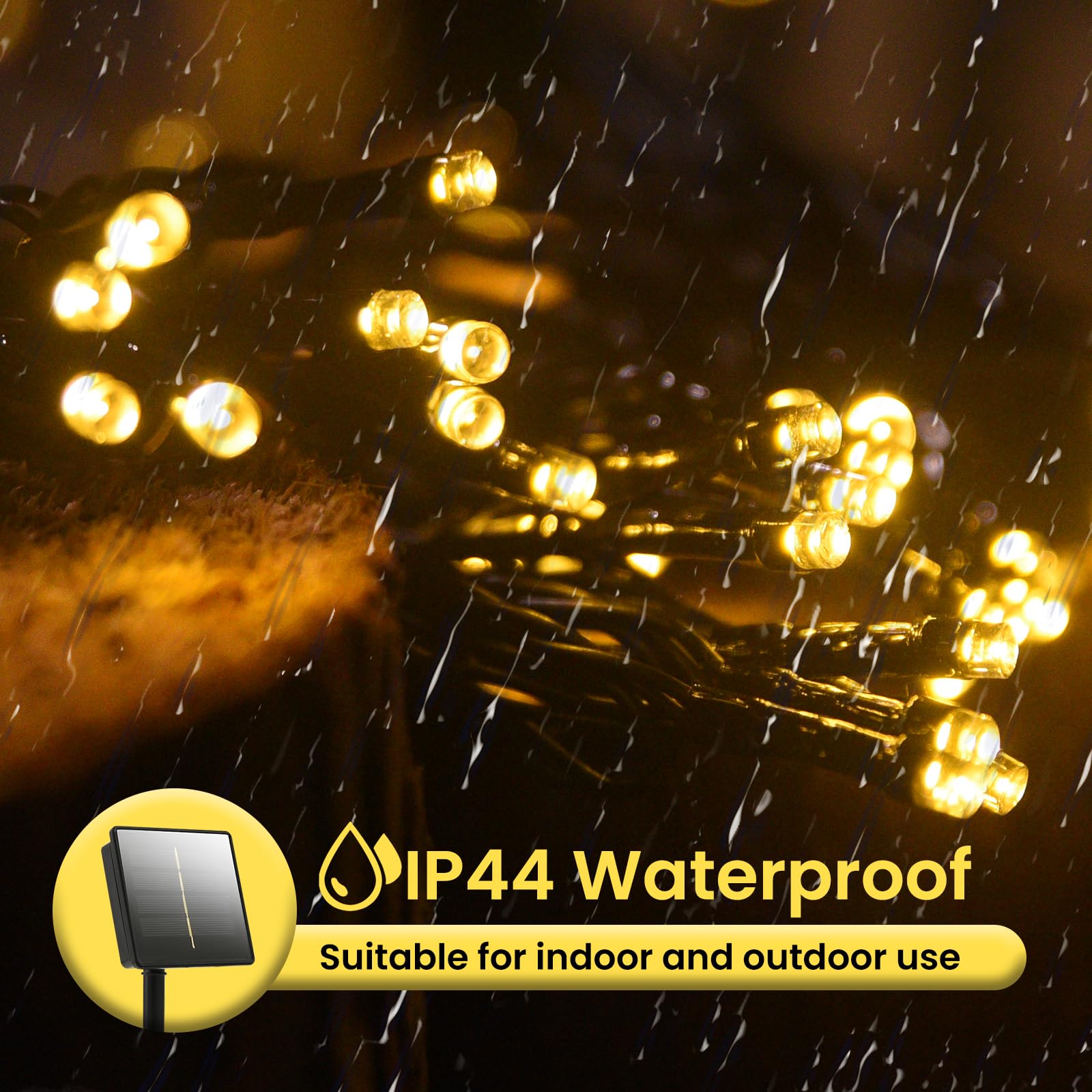 Dailyart 200 Led Solar String Lights Outdoor, 82Ft Warm White Solar String Lights, 8 Lighting Mode Solar Fairy Lights For Outside, Waterproof Solar String Lights For Outside,Garden,Courtyards,Trees, Patio