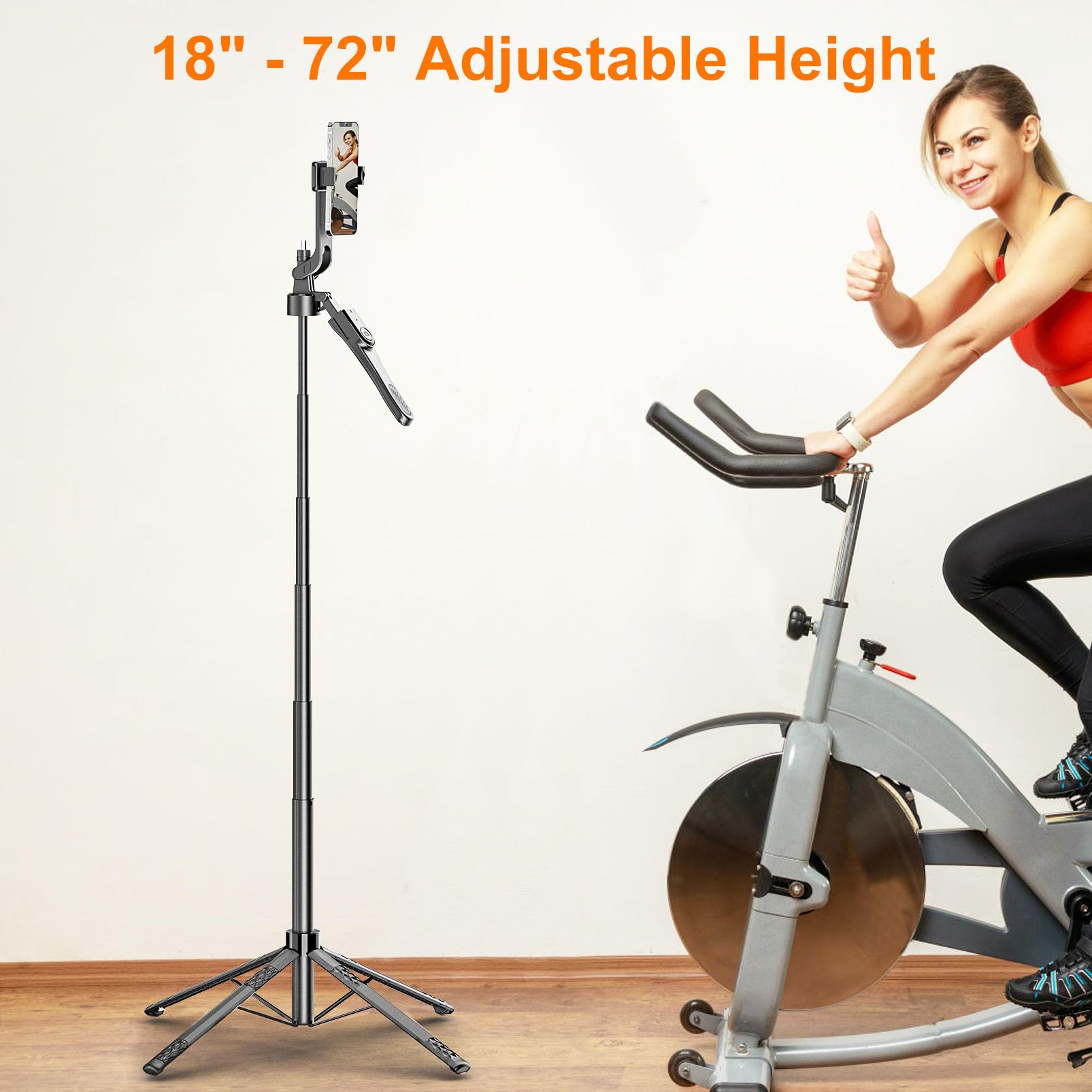 Sosirolo 72'' Cell Phone Tripod With Remote, Iphone Tripod Stand & Selfie Stick For Video Recording, [4 Legs] Travel Tripod For Gopro Cellphone Iphone/Android Pro Max
