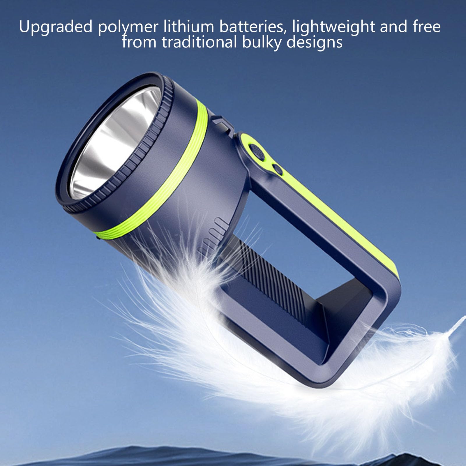 S Sunsbell Powerful Flashlights,5 Speed Adjustment Usb Rechargeable Spotlights Handheld,5000 Mah Polymer Battery Powered Flashlight Double Sided Lighting For Camping Wild Fishing Emergency As