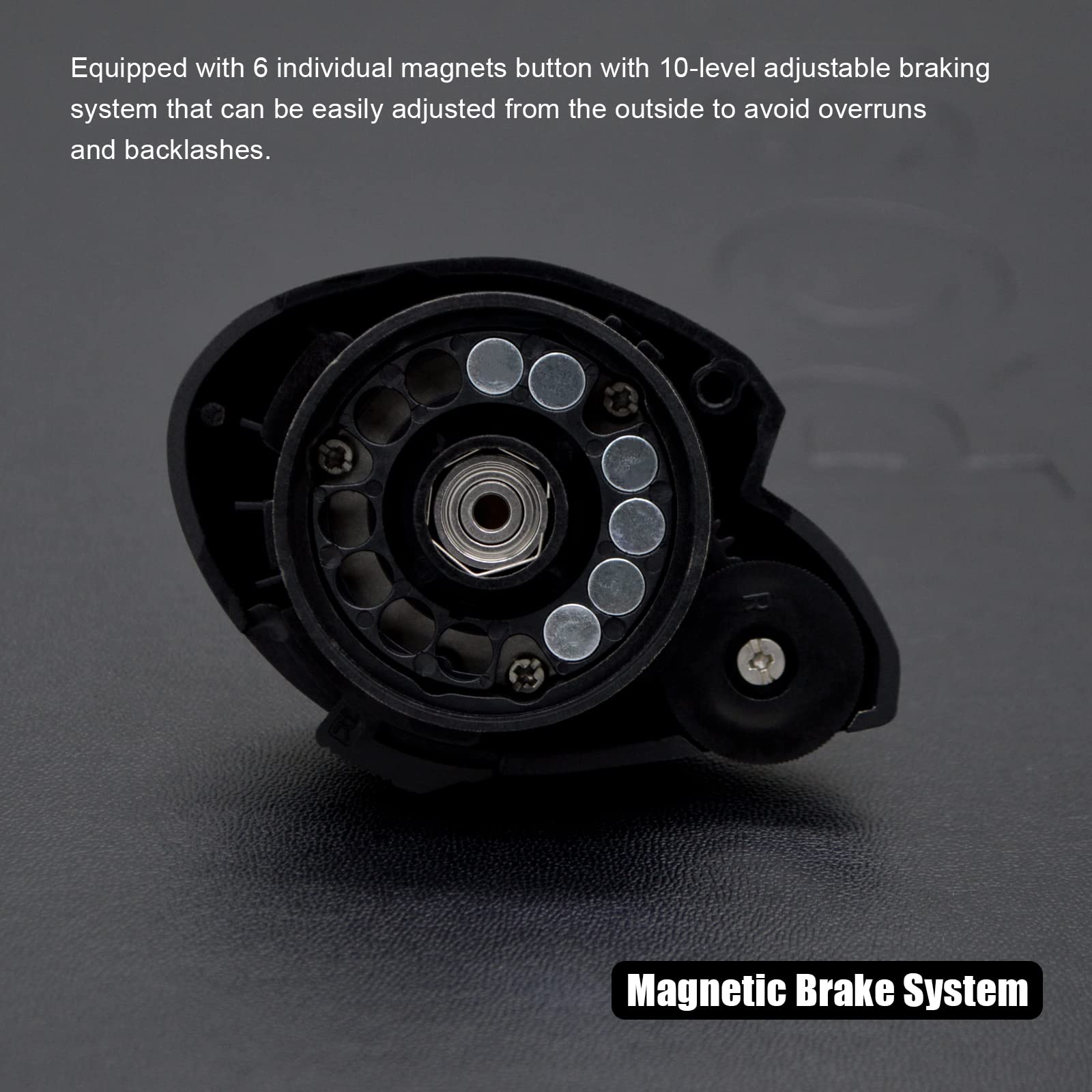 Camekoon Baitcasting Fishing Reel, Super Smooth 7.3:1 Gear Ratio, Magnetic Braking System, 20Lb Powerful Drag, Low Profile Casting Reel, Left/Right Handed