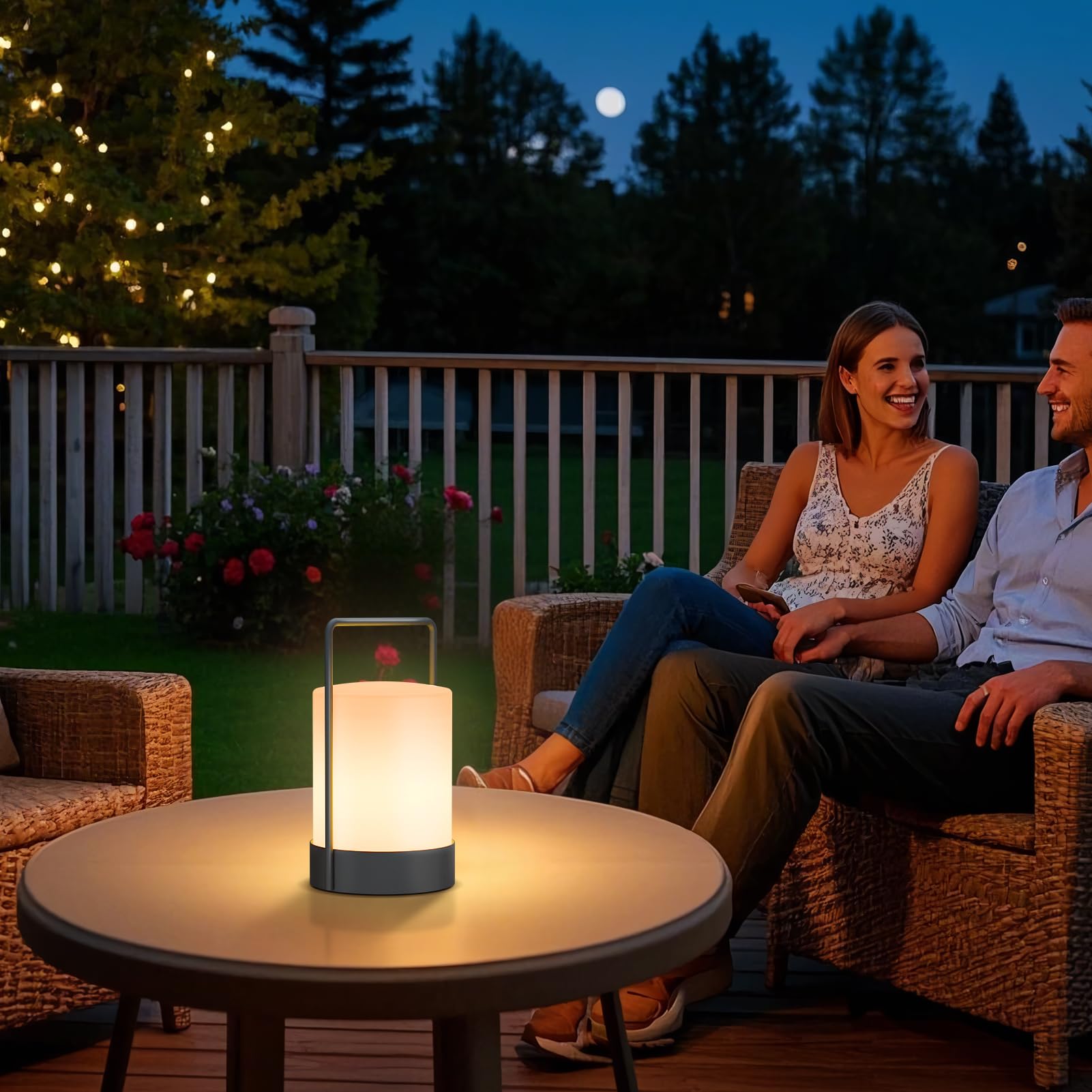 Fuyo Outdoor Table Lamp Lantern Shower Lamp Cordless Led Portable With Warm White Rgb Colour Ip44 For Balcony Patio Garden Camping Bathroom