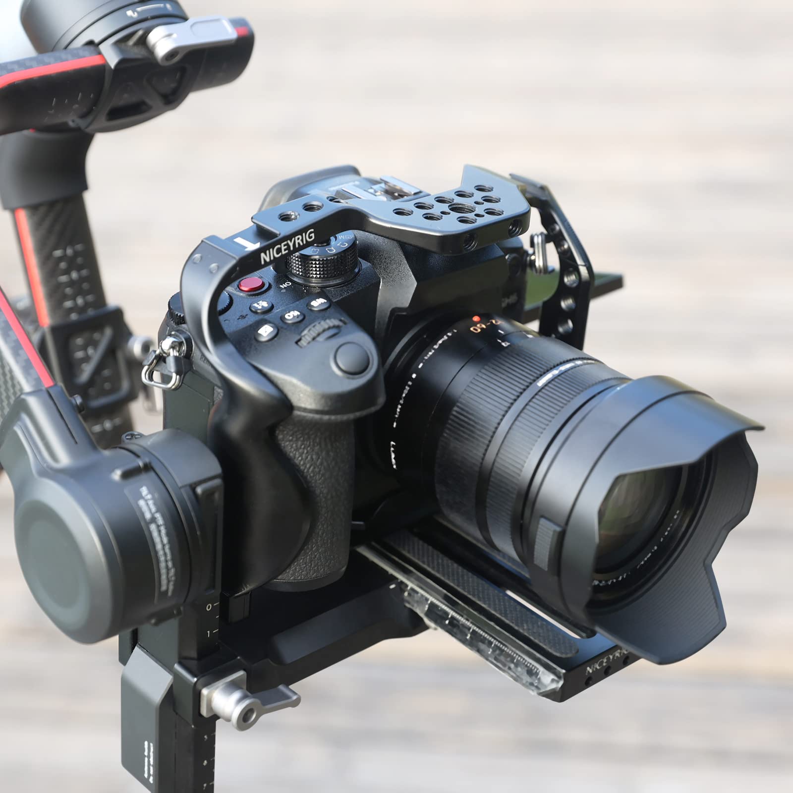Niceyrig Lumix Gh7/Gh6 Cage Kit With Top Handle For Panasonic Gh7 Gh6 Mirrorless Camera Dslr Videomaking Rig Stabilizer With Quick Release Plate For Arca-Style Cold Shoe