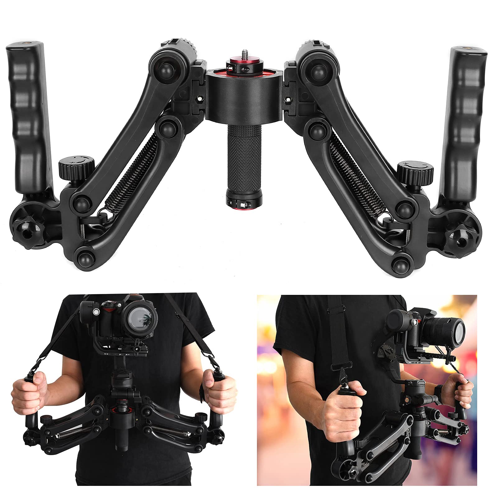 Hilitand Z Axis Spring Gimbal Camera Flexible Damping Stabilizer With Dual Handle Grip Compatible With Rsc 2/Rs 2/Ronin S/Sc