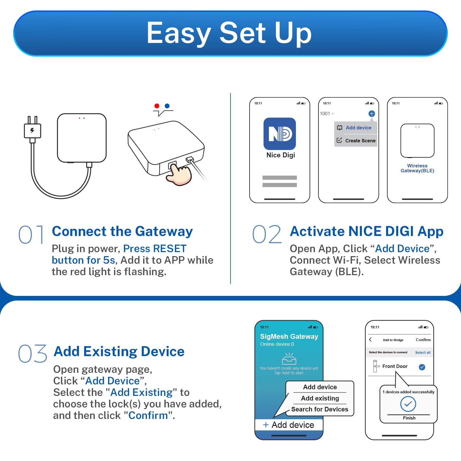 Kucacci Tuya Wifi Gateway For Z1 Z2 Q1 Smart Lock: Compatible With Smart Life, Tuya App To Remotely Control Smart Door Lock, Compatible With Alexa, Google Assistant To Voice Control(Support Wifi 2.4G)