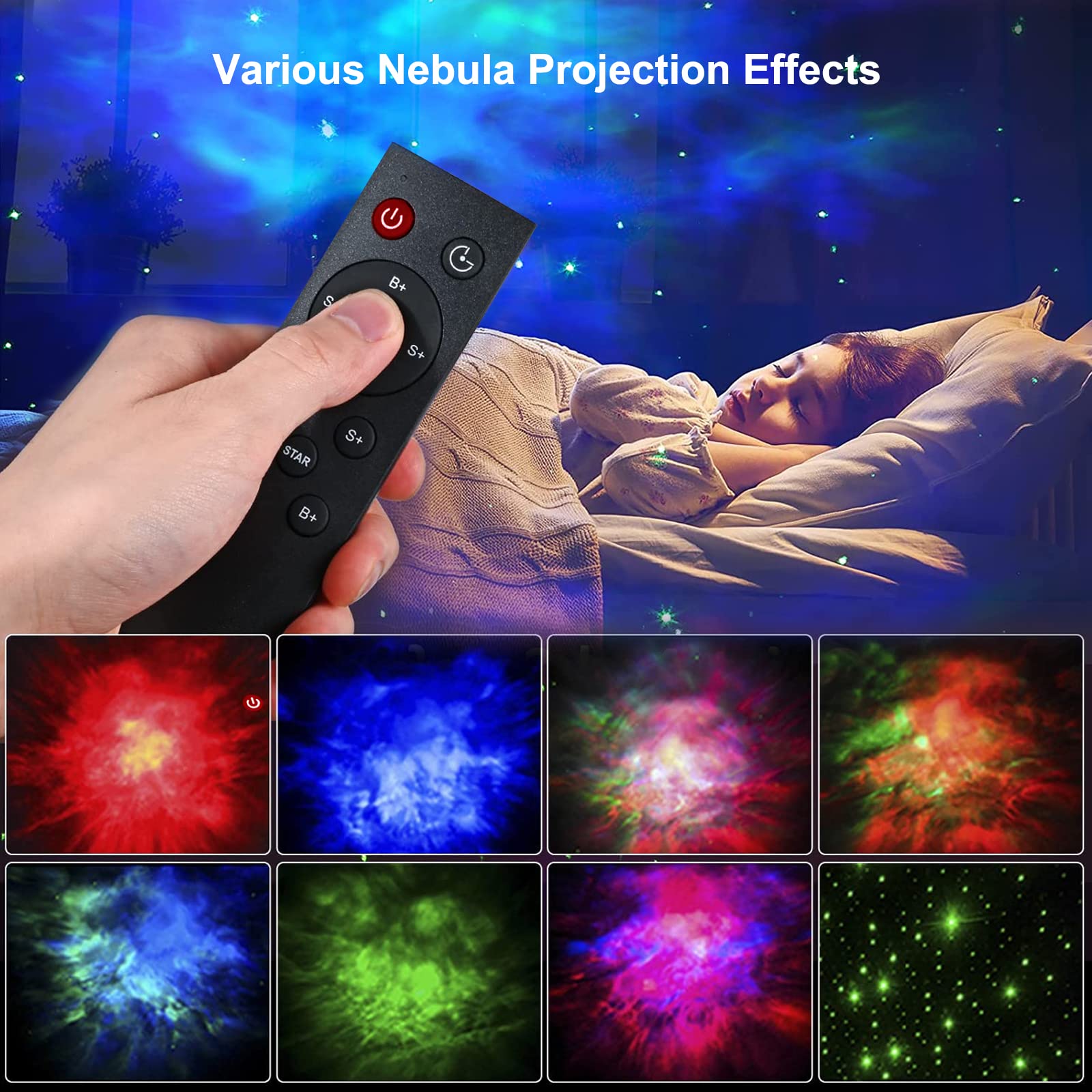 Gemmac Astronaut Galaxy Projector, Nebula Galaxy Projector Star Night Light Ceiling Led Star Projector Lamp With Timer And Remote Control For Adults Bedroom Party Birthday Decorations