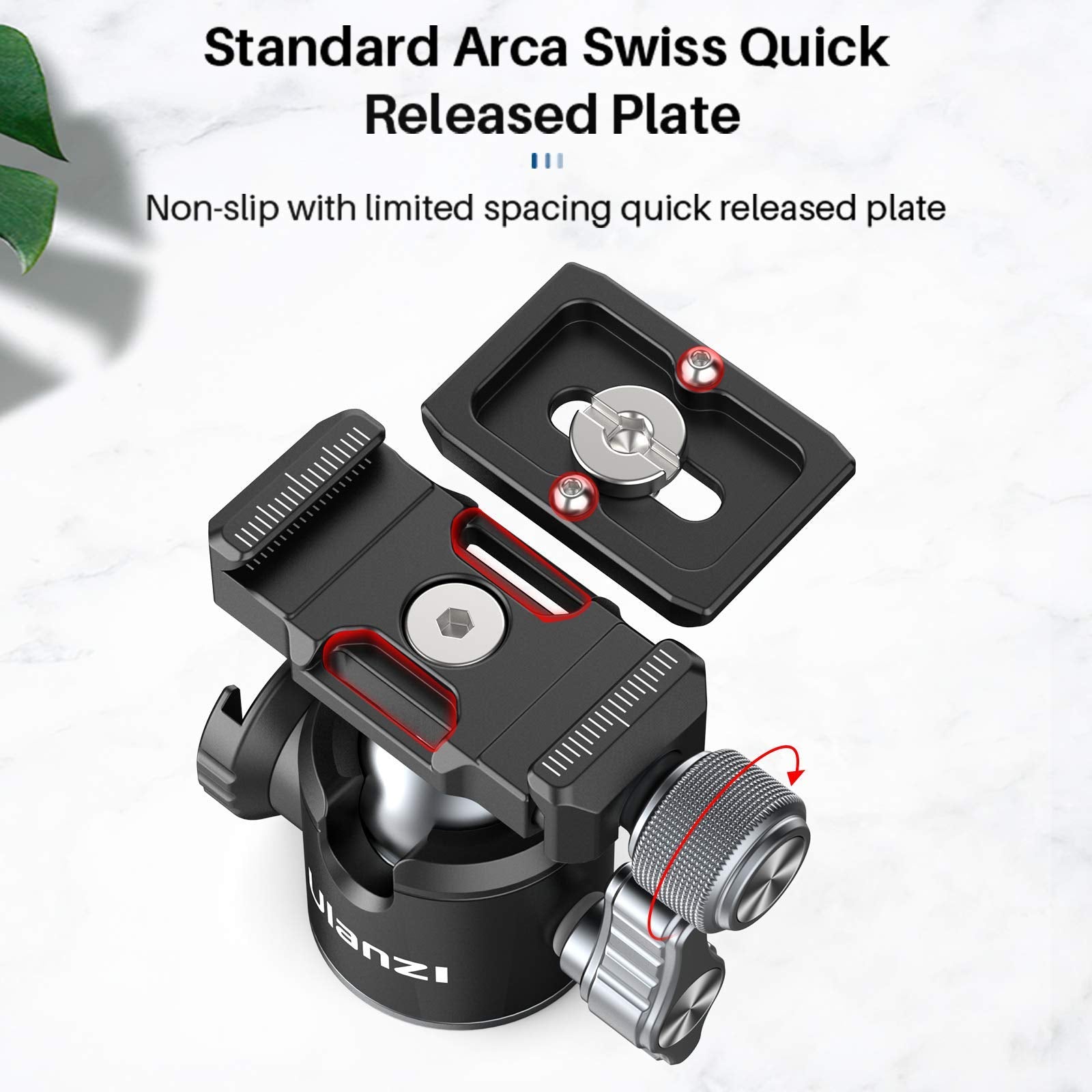 Ulanzi Adjustable Sling Handgrip Gimbal Handle+Tripod Ball Heads For 1/4" Tripod