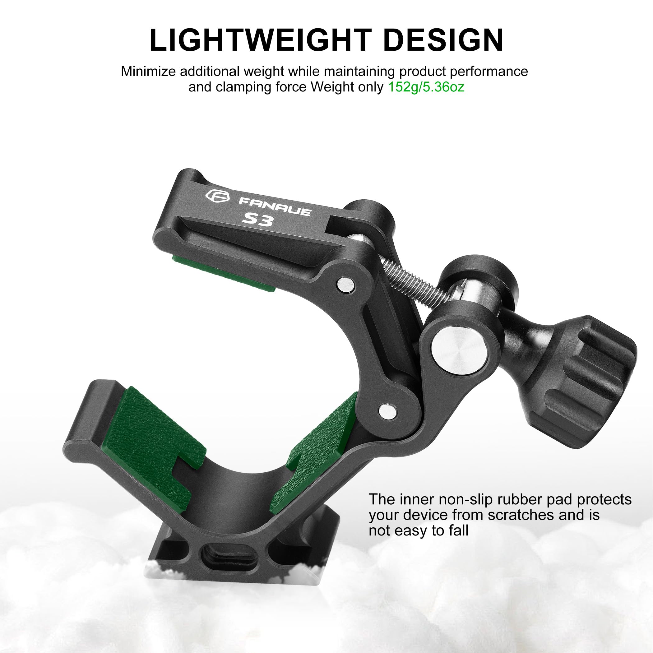 Fanaue S3 Binocular Tripod Mount Adapter With 1/4" & 3/8" Screw And Arca Quick Release Binocular Tripod Mount, Compatible With Vortex Zeiss Nikon Swarovski Leica Leupold Bushnell Binoculars.