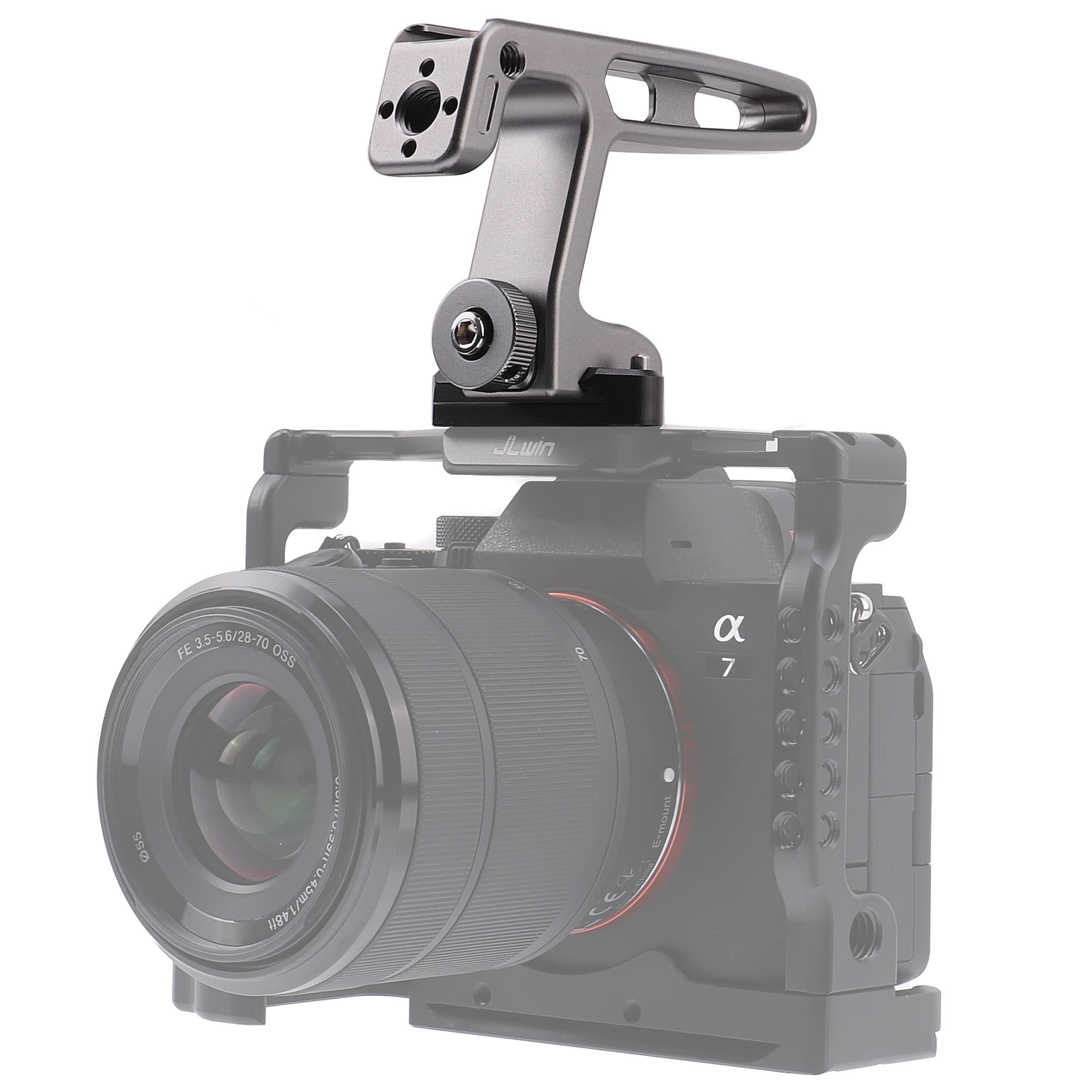Fotga 4.2Inch Top Handle Stabilizer With Nato Rail Clamp For Canon Nikon Sony Dslr Mirrorless Camera Cage Vlogging Shooting (Top Handle + Nato Rail)