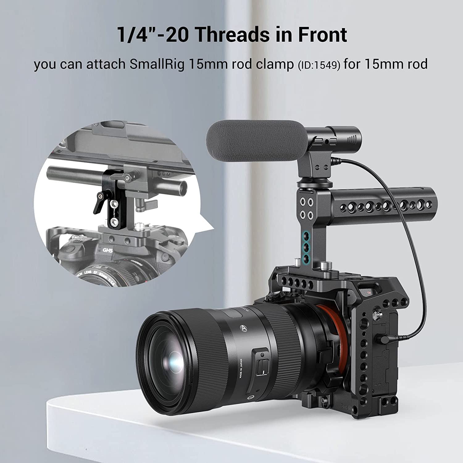 Smallrig Camera Top Handle Grip, Dslr Cage Handle With Cold Shoe Mount For Camera Rig - 1638