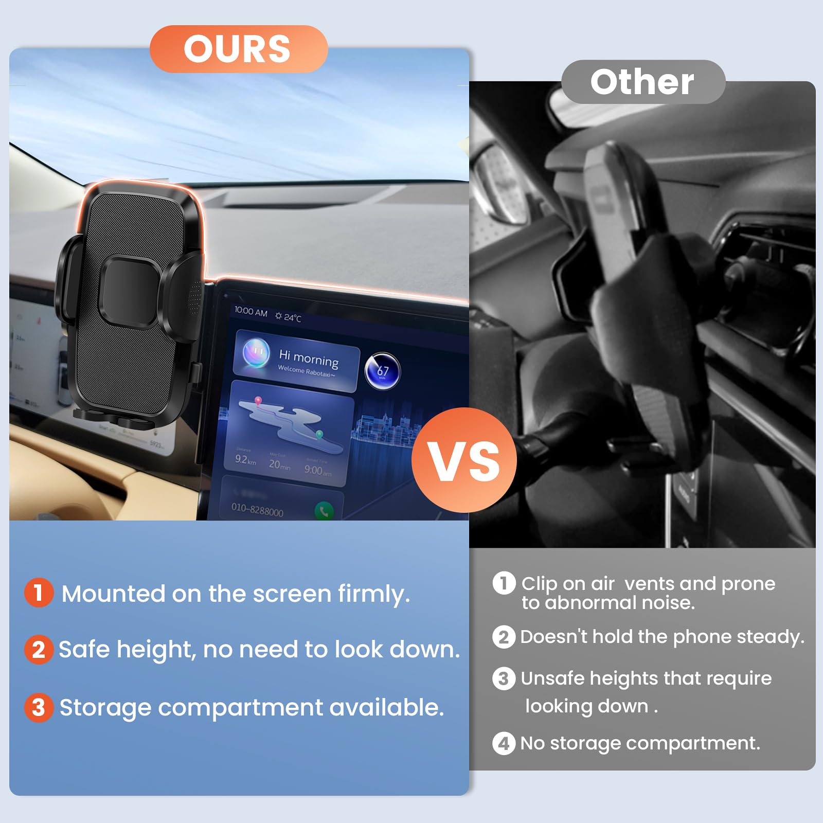 Peleus Car Phone Holder For    Honda Accord Hybird Car Phone Mount For Honda Accord With12.3-Inch Screen Fit For Most Smartphones Cell Phone Automobile Cradles(Not Fit Lx Se)