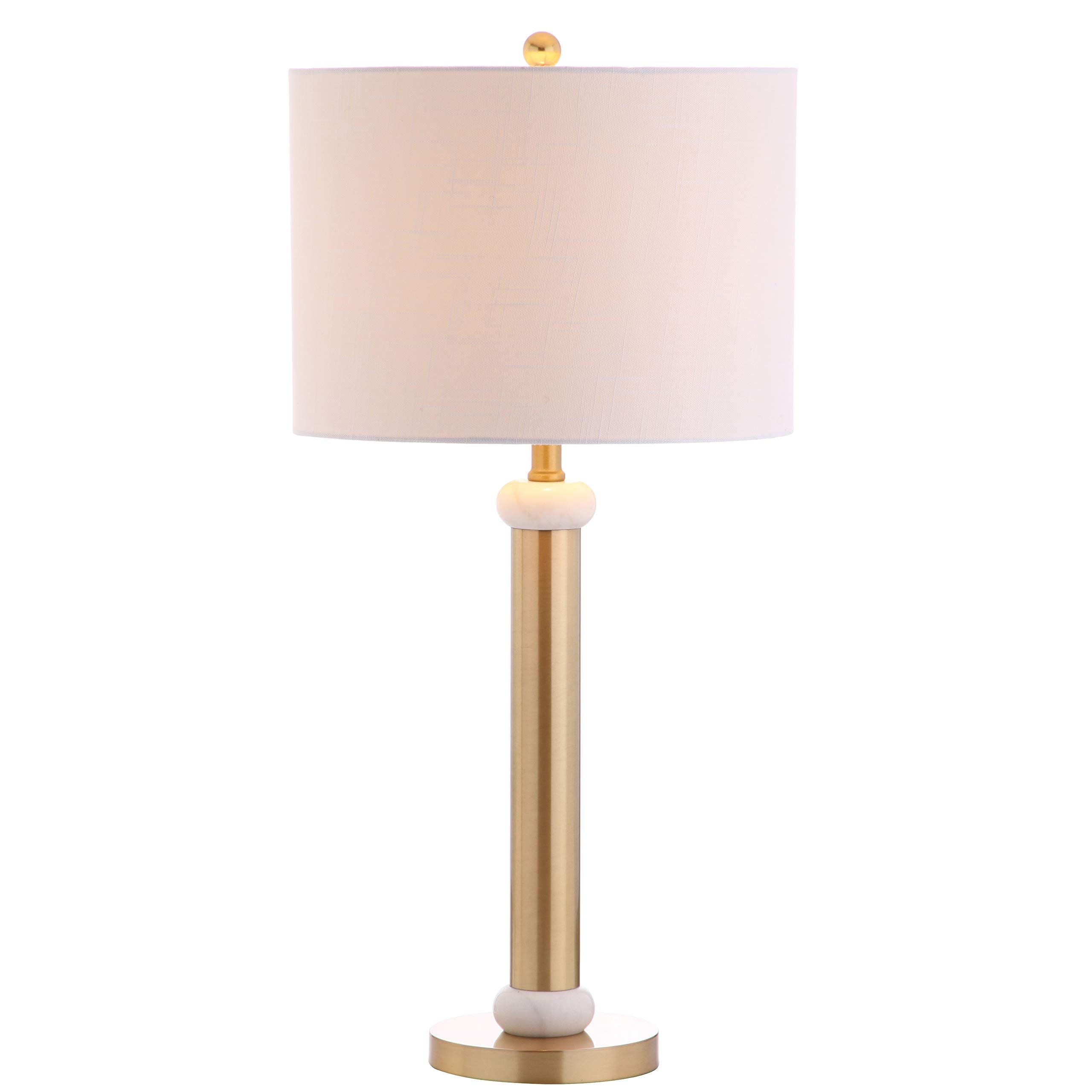 Jonathan Y Jyl1087A Gregory 27" Metal/Marble Led Table Lamp Contemporary Transitional Bedside Desk Nightstand Lamp For Bedroom Living Room Office College Bookcase Led Bulb Included, Gold/White