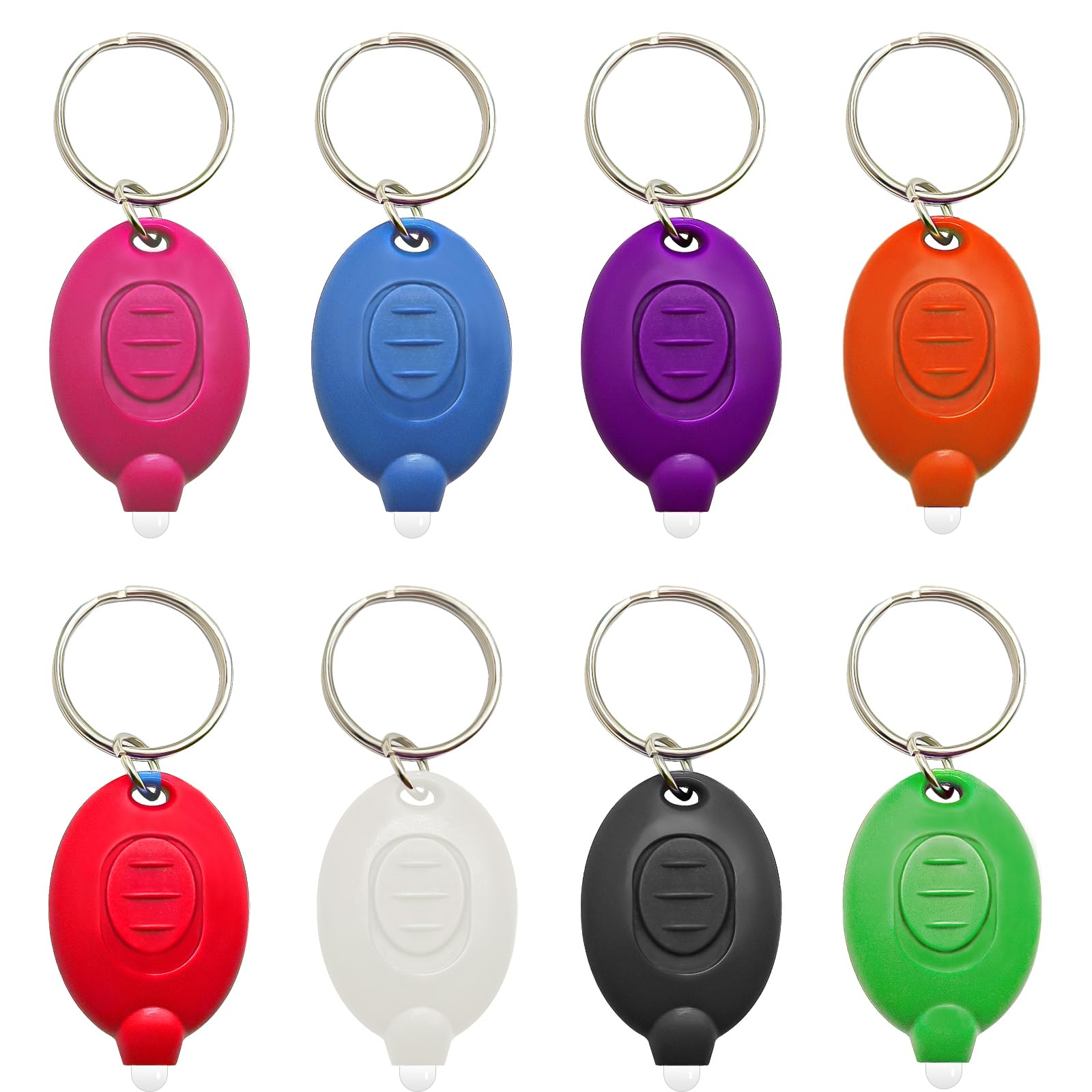 Klumuke Mini Led Keychain Flashlights, Ultra Bright Keychain Flashlight Bulk, Compact And Lightweight Micro Torch, Emergency And Outdoor Pocket Flashlight, Multicolor Shell (8Pcs)