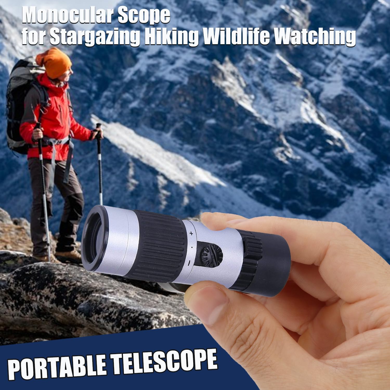 Rongon Pocket Monocular Telescope 15-55X21 Compact Binoculars Monocular For Adults High Powered For Stargazing Hunting Wildlife Bird Watching Travel Camping Hiking Dad