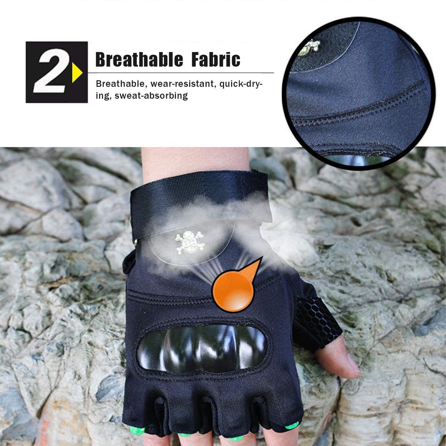 Cyuanxgr Led Flashlight Gloves, Half Finger Lighted Gloves  For Men Women, Flashlight Gloves With 8 Leds Stocking Stuffers Cool Gadgets Christmas Birthday  For Men And Women