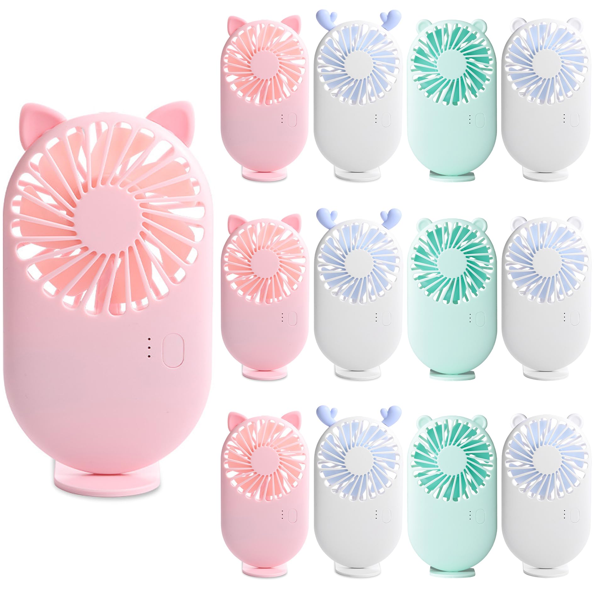 Portable handheld fans 12 pack lightweight and easy to carry perfect for summer cooling Koospark