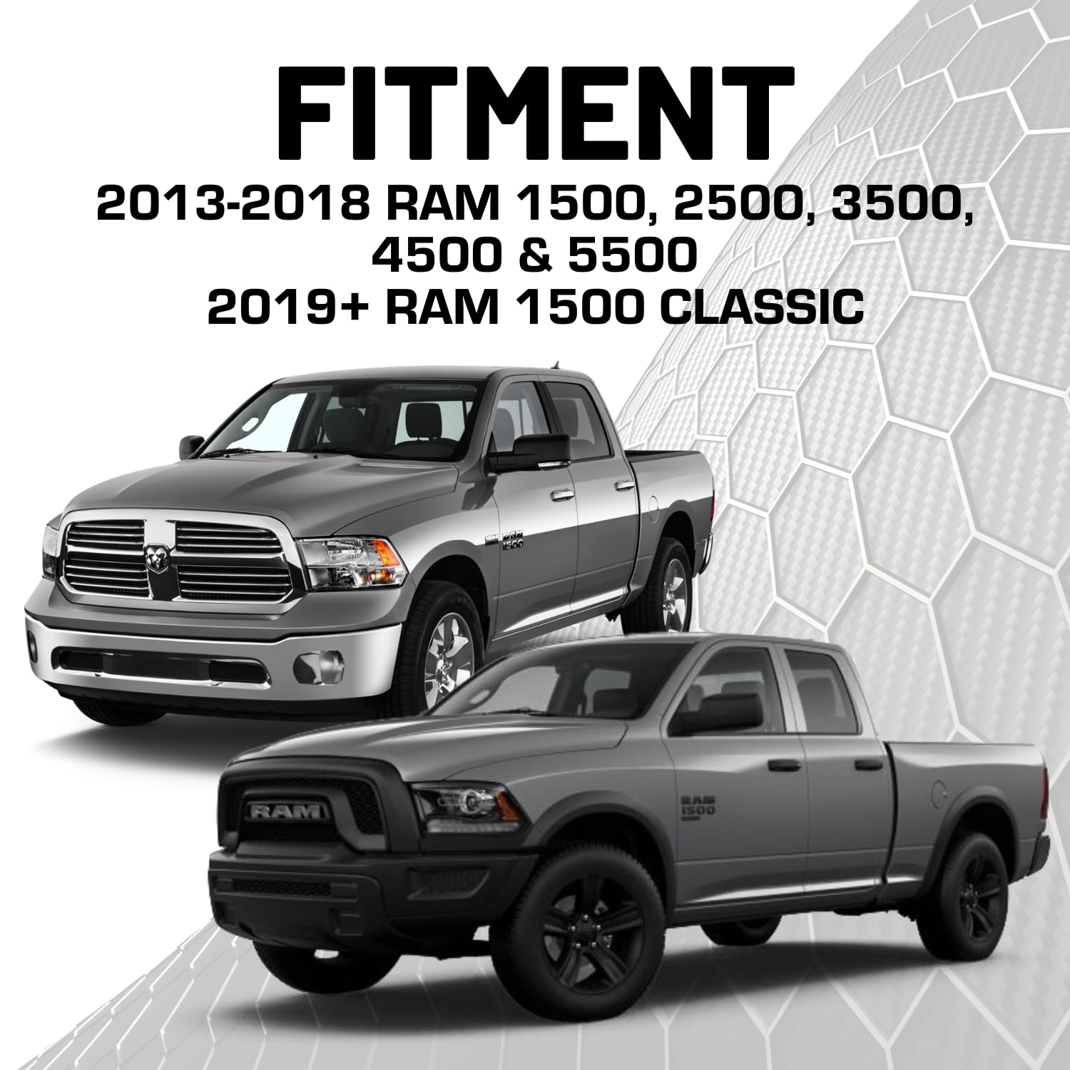 Bulletpoint Dash Mount Cell Phone Holder Compatible With 2013-2018 Ram Truck & 2019+ Ram 1500 Classic 20Mm Ball Mount - Compatible With Iphone And Android Smartphones (Dual Ball With 1 Phone Holder)