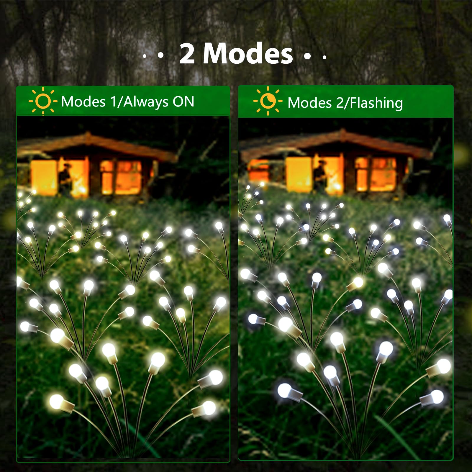 Sanjicha Solar Garden Lights, 6 Pack Solar Firefly Lights Outdoor, Solar Swaying Lights, Waterproof Solar Outdoor Fairy Lights For Yard Patio Pathway Wedding Decor (Cool White)