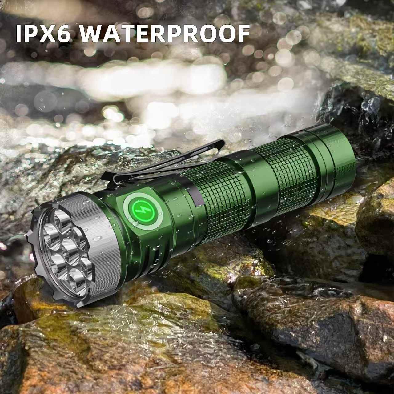 Aiersen Mini Led Flashlight, 8 Modes, 3000 Lumens Small Edc Flashlight, High-Performance Bl-478 Led Mini Pocket Flashlight With Side Clip And Tail Magnetic Suction.