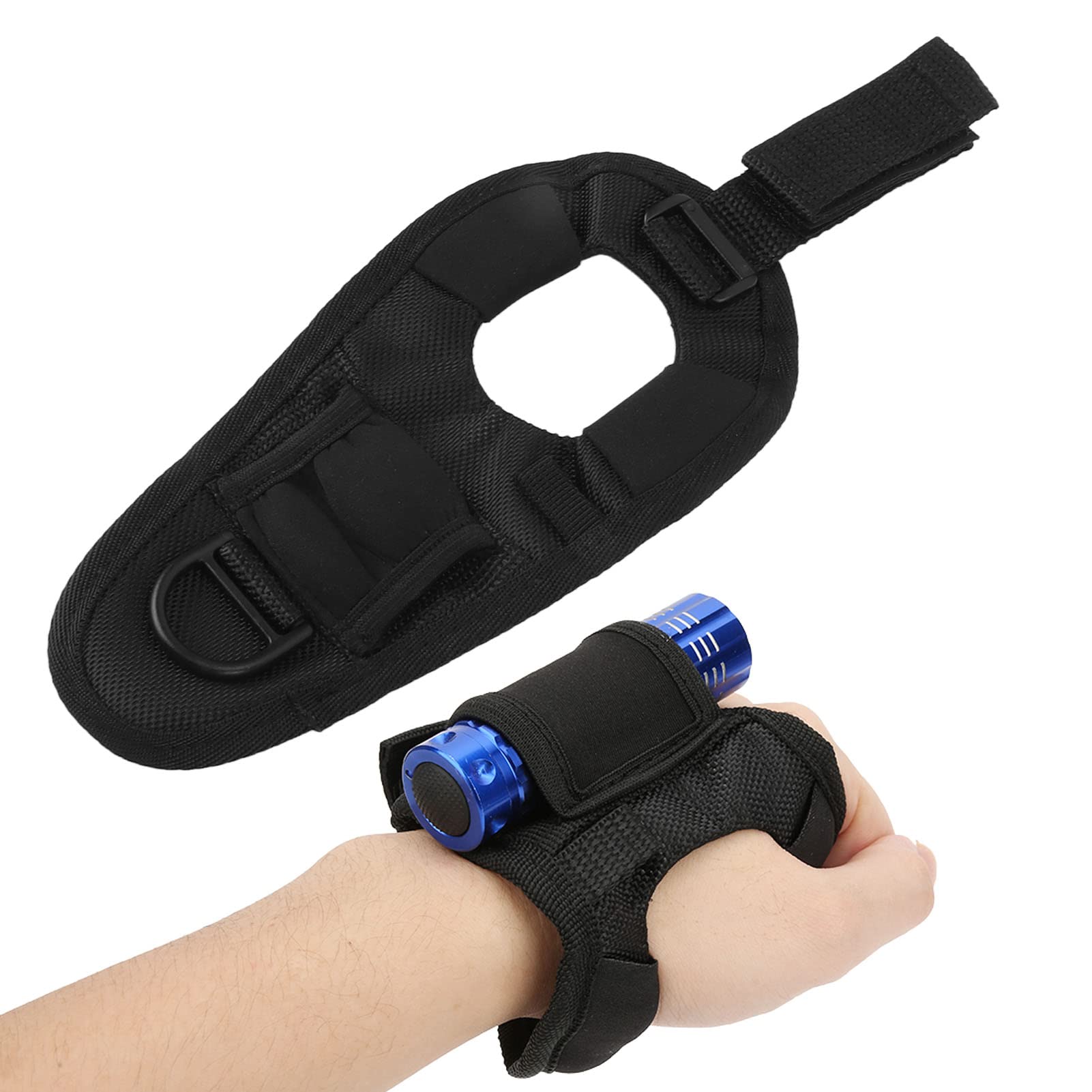 Horoper Flashlight Holster, Flashlight Case Adjustable Diving Torch Protective Covers With Nylon Fixing Wrist Strap For 20‑38Mm Diameter Flashlight