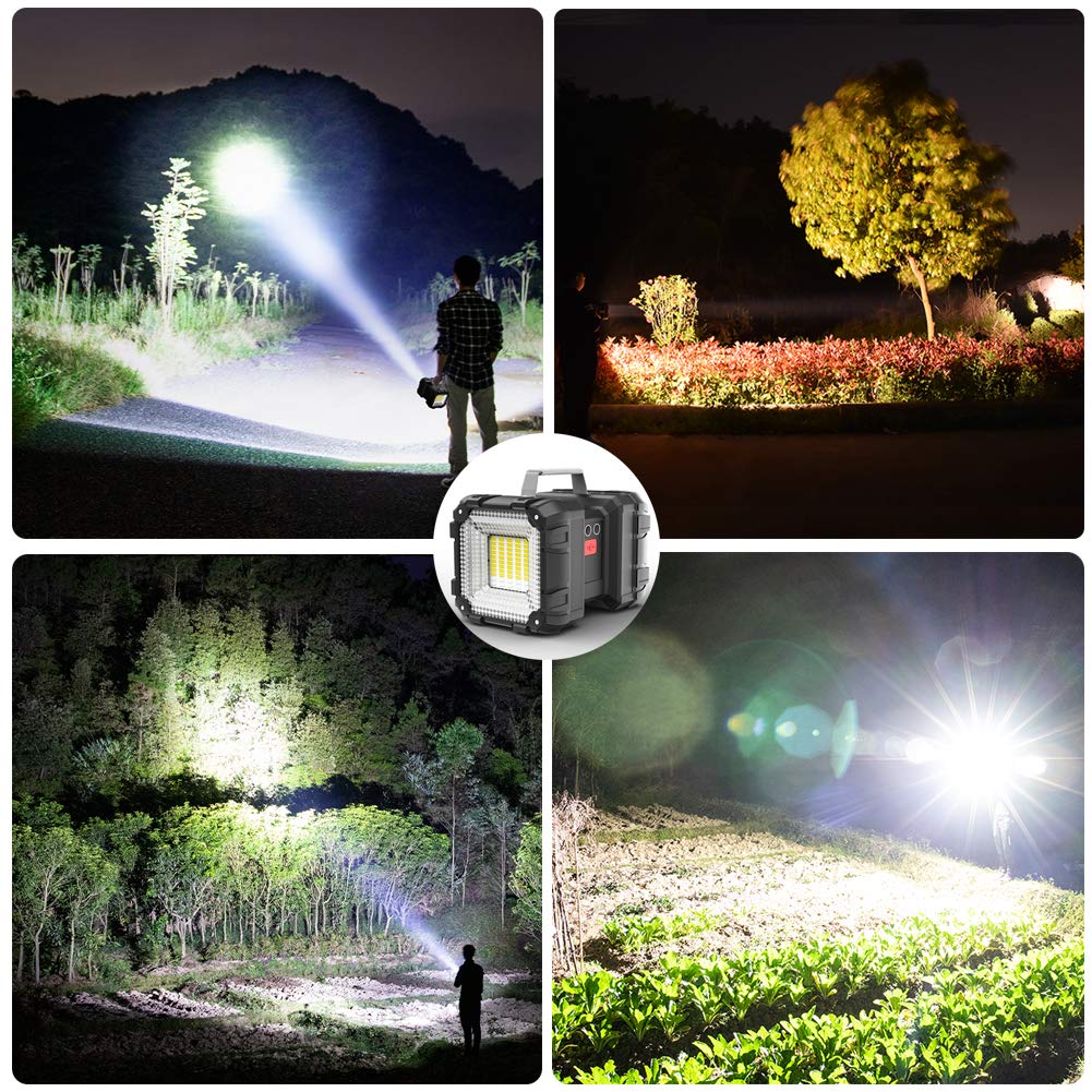 Alpswolf Rechargeable Flashlight, Led Spotlight Flashlight 10000 Capacity 1200Lm 20H Ultra-Long Standby 3+4 Lights Modes Camping Flashlight Waterproof With Usb Output As A Power Bank