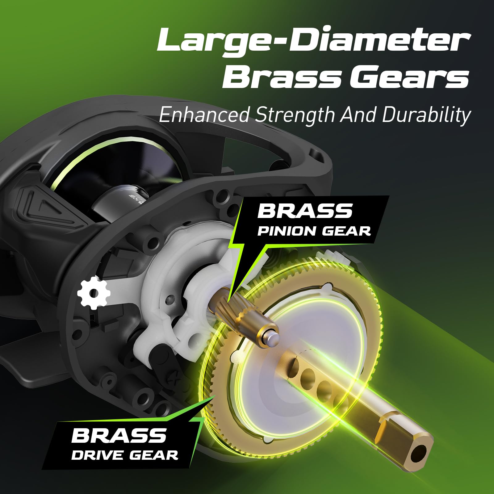 Handing M1 Baitcasting Fishing Reel 17.64 Lbs Max Drag Baitcasting Reels Lower Profile Design Bait Caster Reel 7.2:1 Gear Ratio Baitcaster Fishing Reels, 8-Button Magnetic Braking System