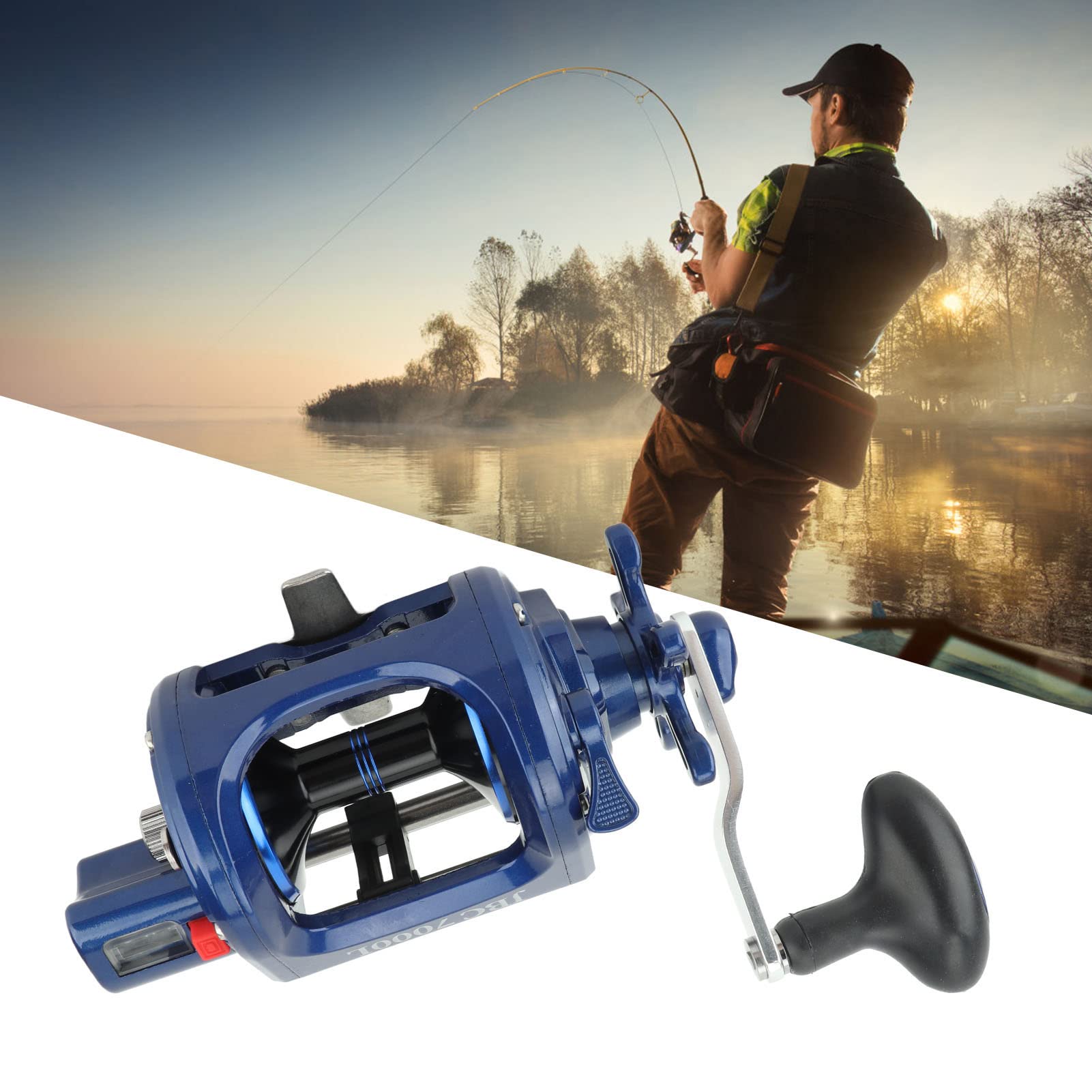 Qinlorgo Doder Baitcast Fishing Reel, Comfort Grip Fishing Reel For Coasts (Jbc7000L)