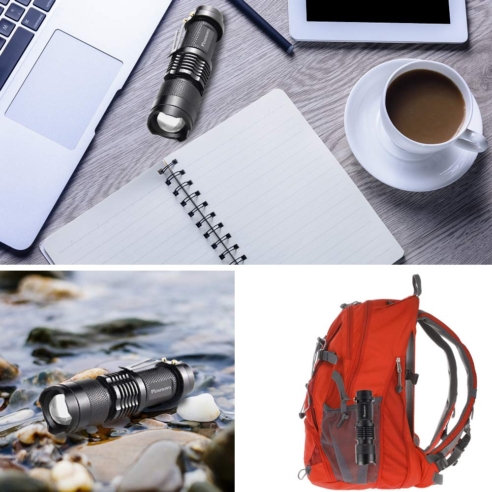 Ploarnovo Red Light Flashlight Single Mode Zoomable Powerful Red Flashlight For Astronomy, Aviation, Night Observation,3-Pack