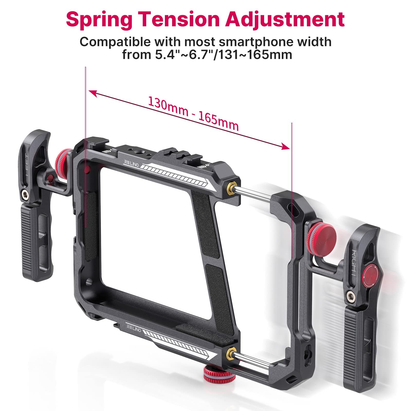 Ulanzi Smartphone Video Rig With Handle, Lino Filmmaking Case Aluminum Alloy Phone Video Stabilizer Grip Tripod Mount For Video Maker Videographer With Cold Shoe For Iphone 16 15 Mini Pro Max 8 Plus