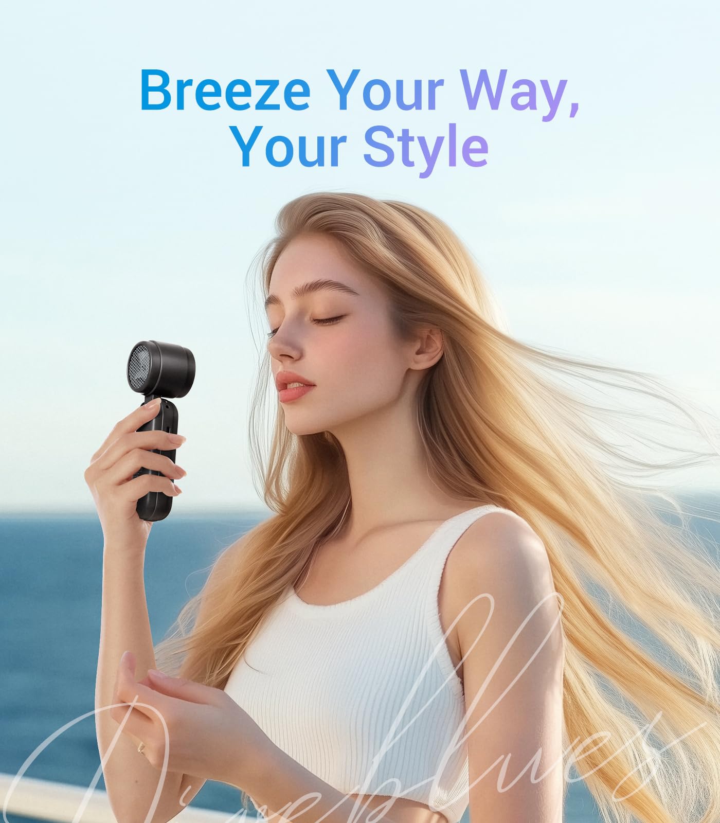 High-Speed Portable Handheld Turbo Fan, Usb Rechargeable Battery Powered, Small Portable Pocket Fan