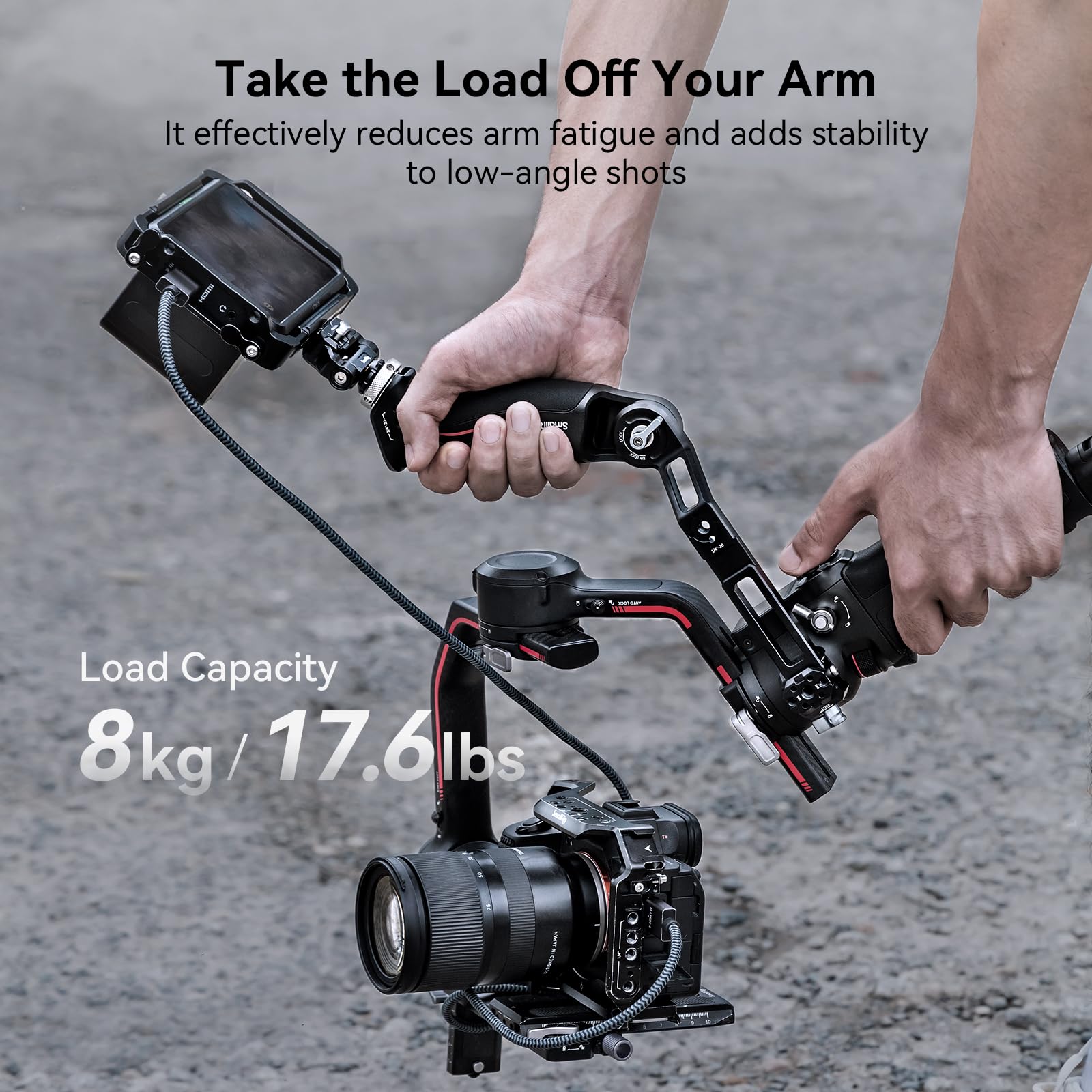 Smallrig Adjustable Sling Handgrip Gimbal Sling Handle And Hawklock H21 Quick Release Mini Nato Rail For Dji Rs 4, Rs 4 Pro, Rs 3 Mini, Rs 3, Rs 3 Pro, Rs 2, Rsc 2 Stabilizer