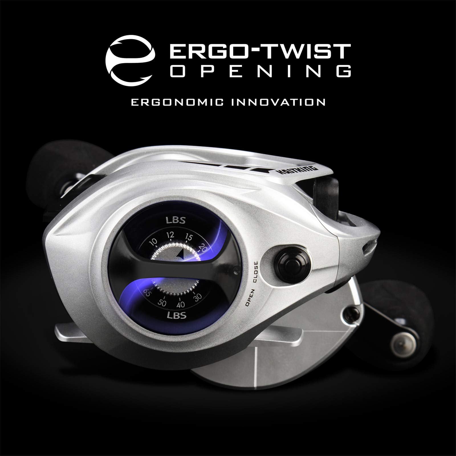 Kastking Kapstan Elite 300 Baitcasting Fishing Reel, Low Profile, Large Capacity Casting Reel, Graphite Frame, 35 Lbs. Drag 5.4:1 Ratio, 8+1 Double Shielded/Ss Bb Centrifugal Braking