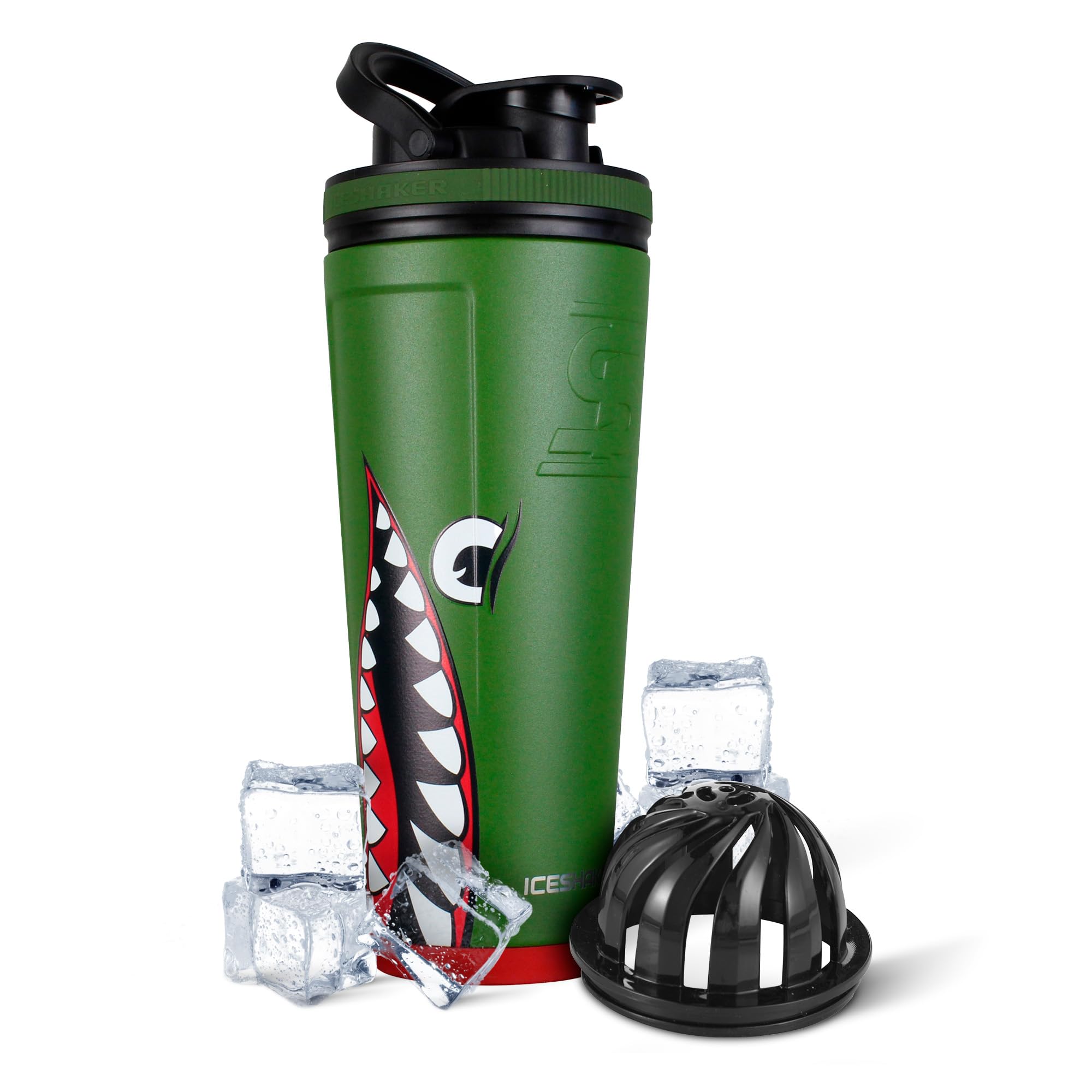 Ice Shaker Insulated Stainless Steel Shaker Bottle  36Oz, Bomber  Cold For 30+ Hours  Insulated