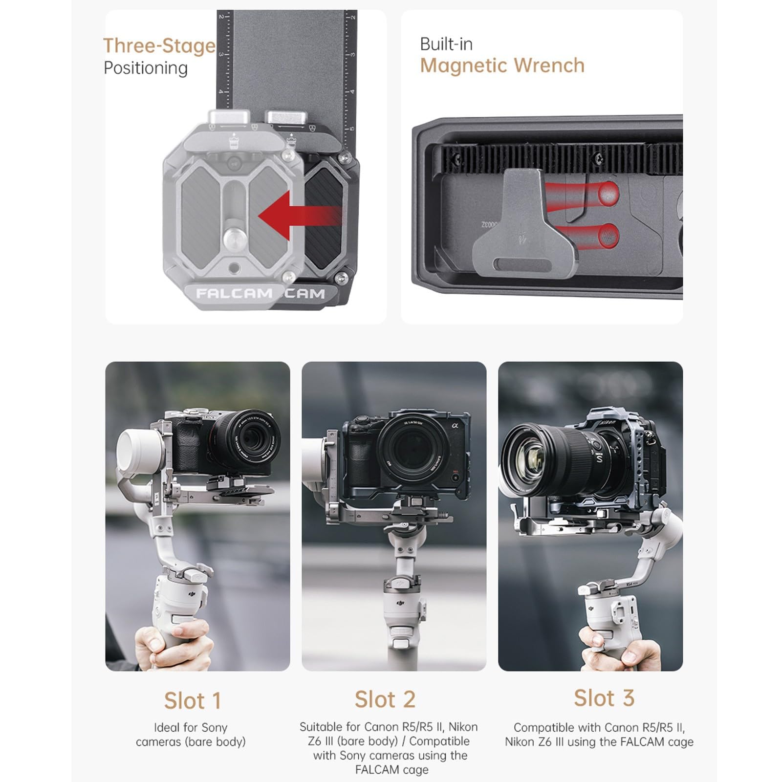 Eachshot Falcam F38 Quick Release Camera Plate Kit For Rs4 Mini Gimbal- F38B5201