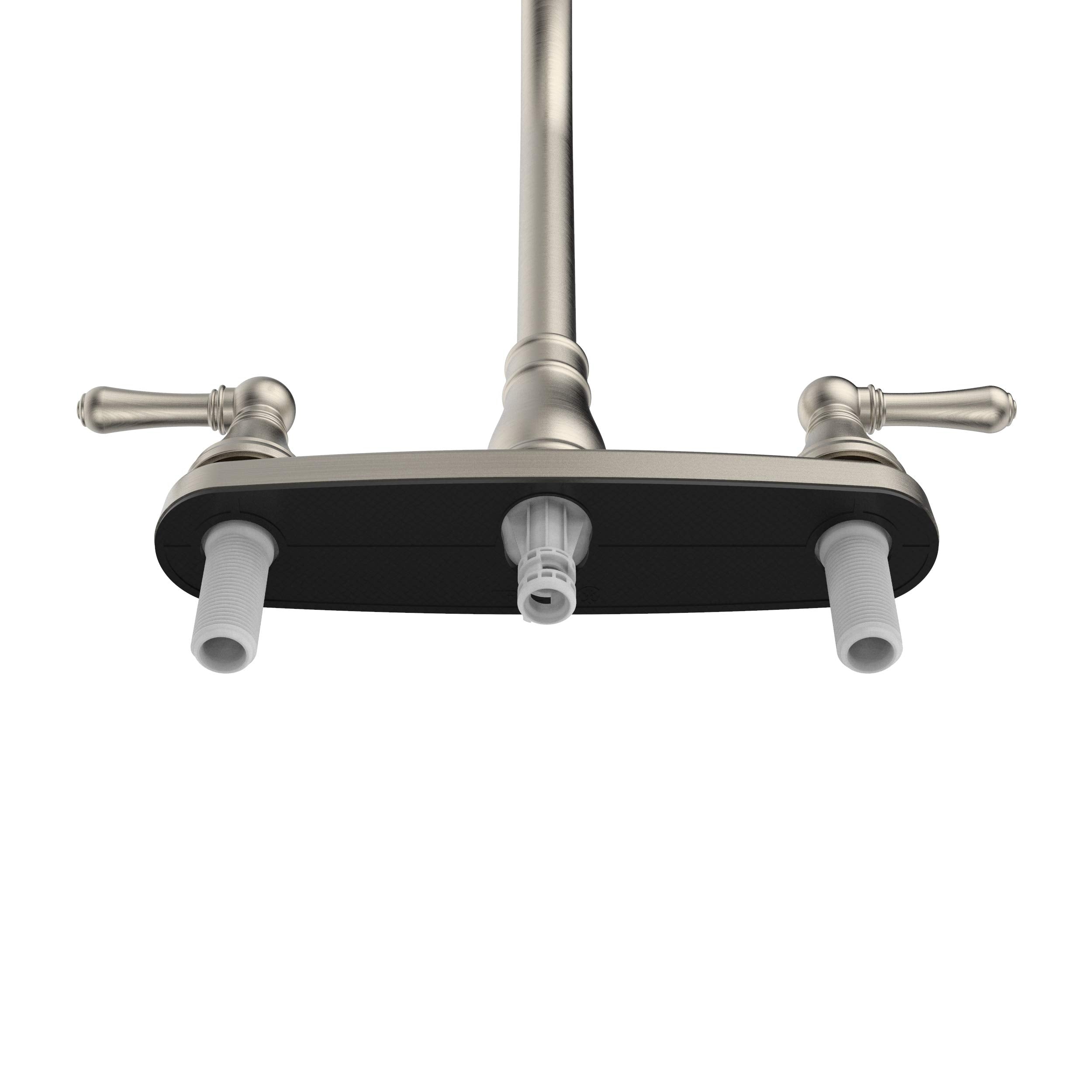Belanger Ebe78Wbn2 Non-Metallic Two-Handle Pull-Down Sprayer Kitchen Faucet, Brushed Nickel